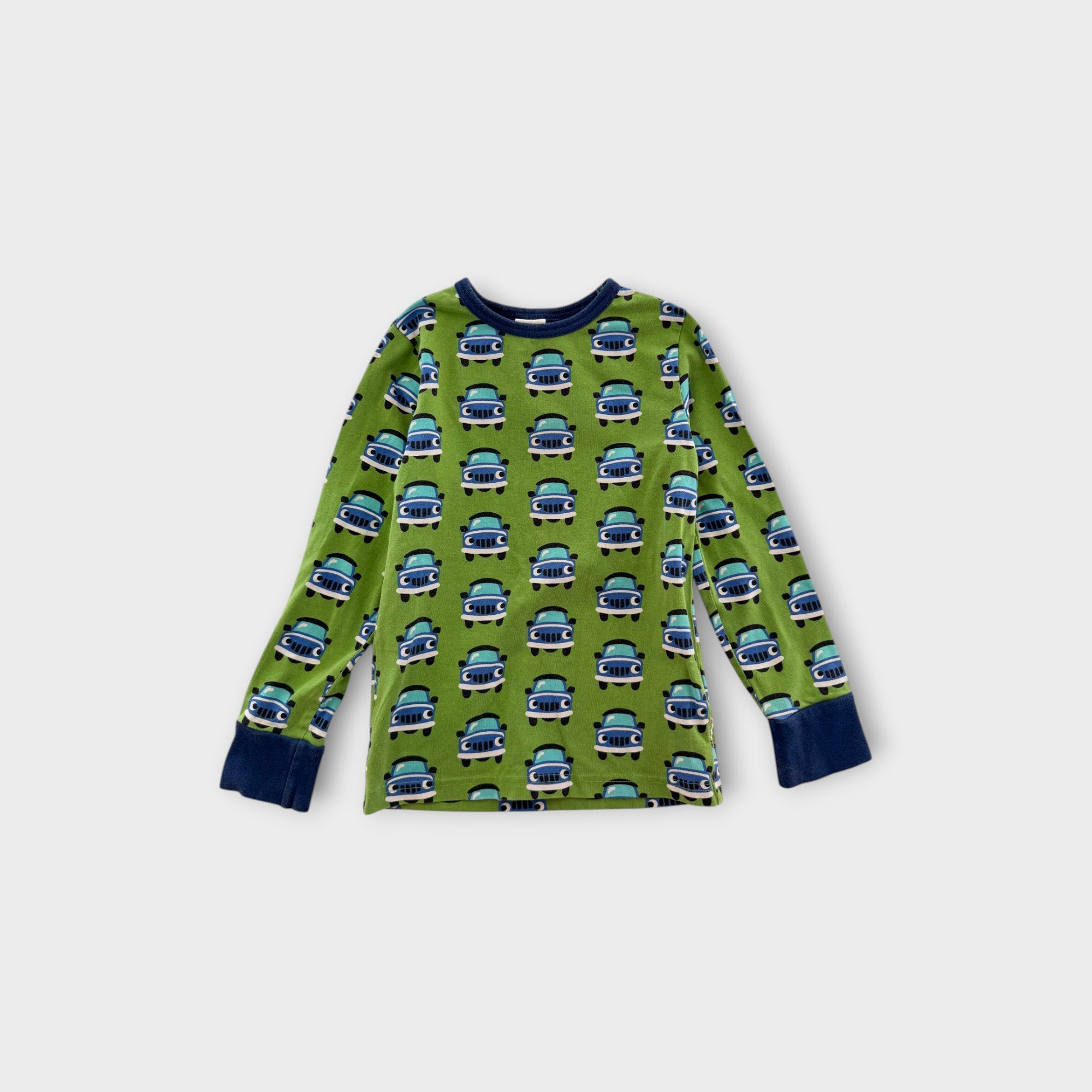 Maxomorra Cars Print Long Sleeve T-Shirt, Size 7-8