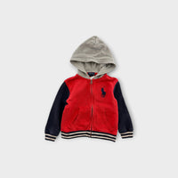RL Colour-Block Zip-Through Hoodie, Size 3