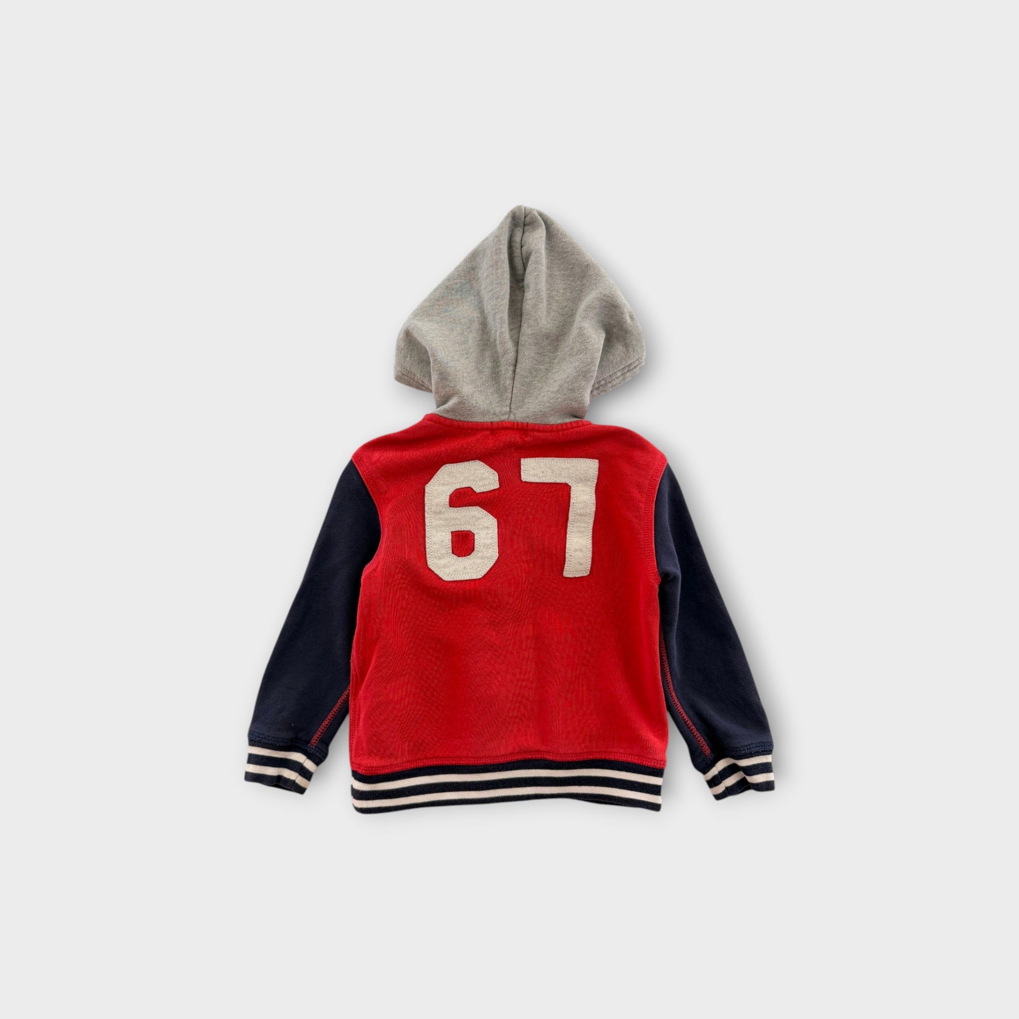 RL Colour-Block Zip-Through Hoodie, Size 3