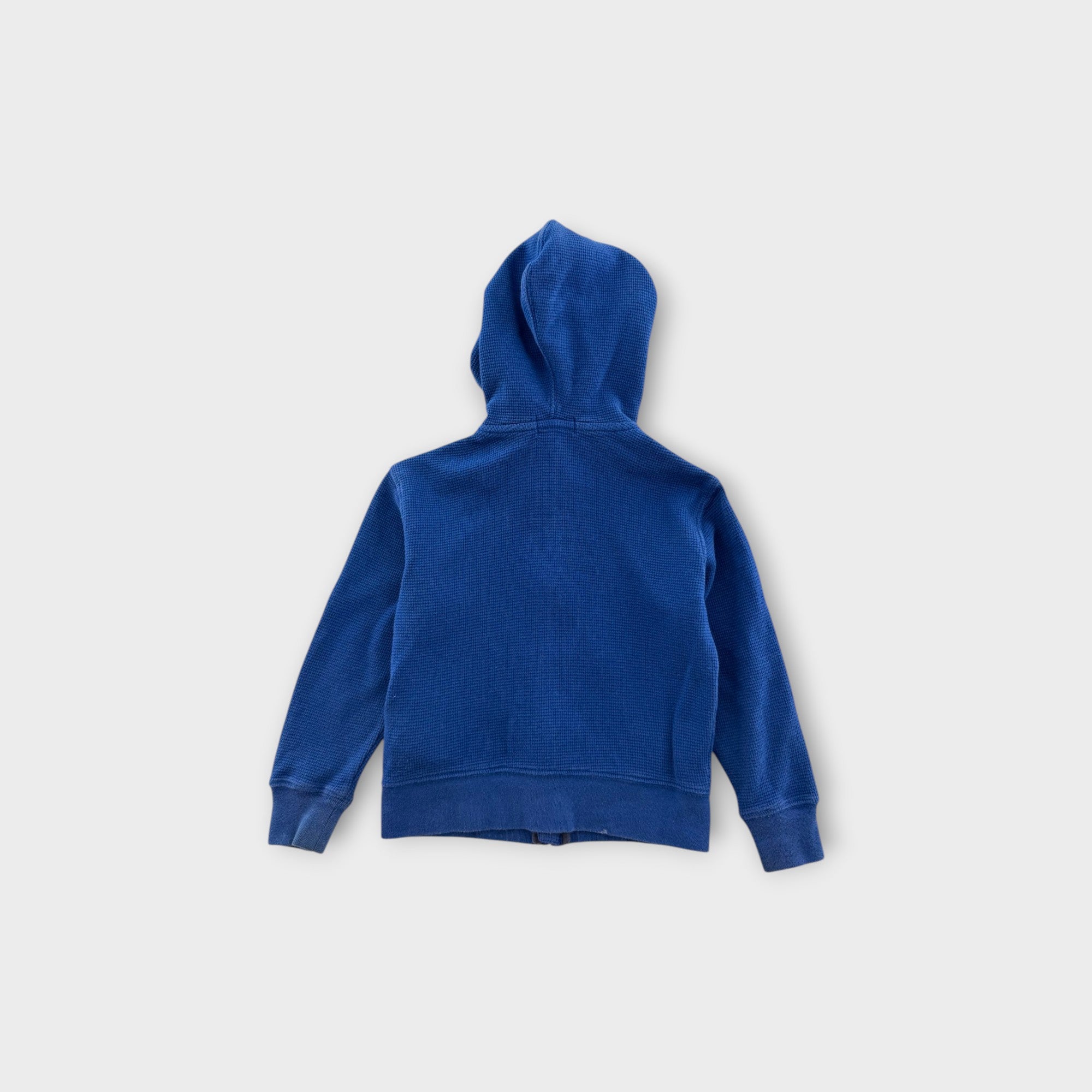 RL Blue Waffle Zip-Through Hoodie, Size 3