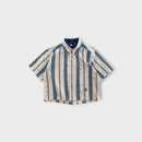 TH Blue & White Striped Shirt, Size 8