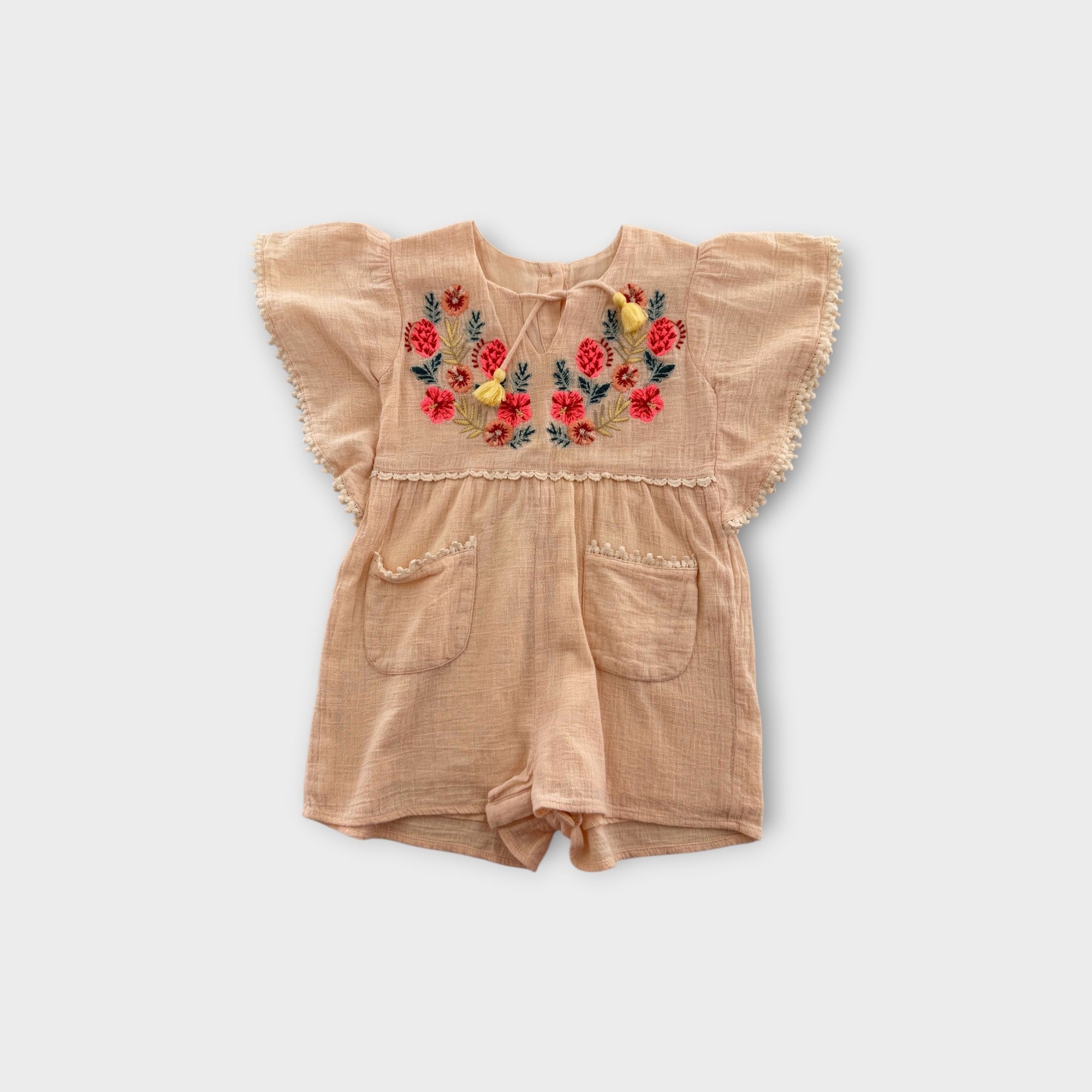 Louise Misha Embroidered Jumpsuit, Size 3