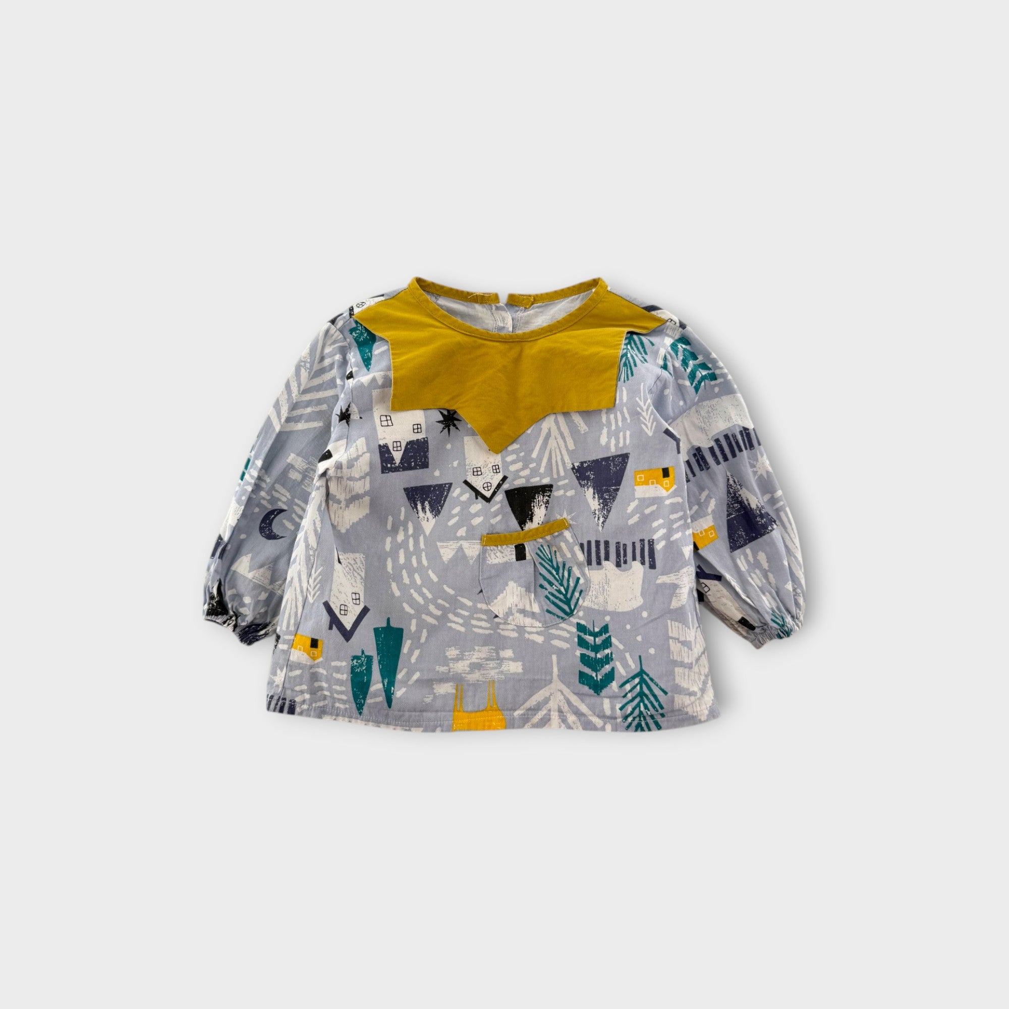 Star Collar Pattern Blouse, Size 2