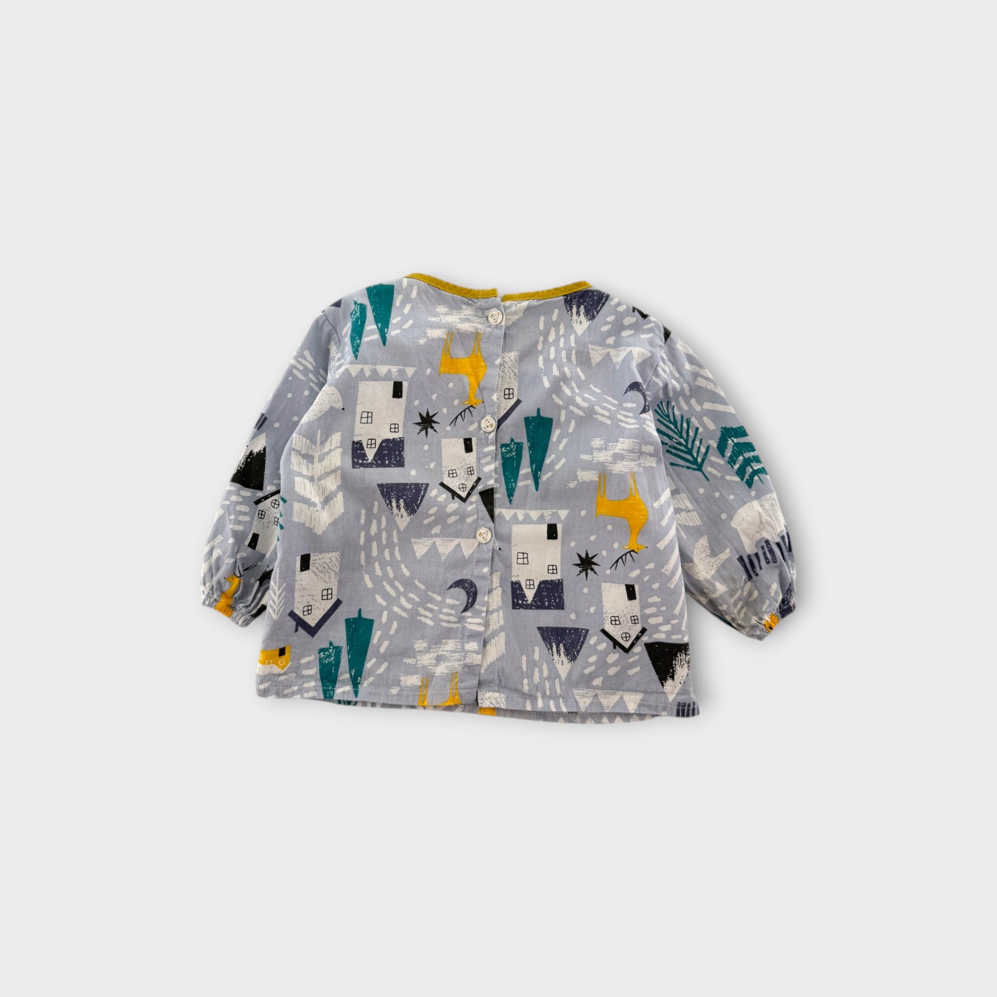 Star Collar Pattern Blouse, Size 2
