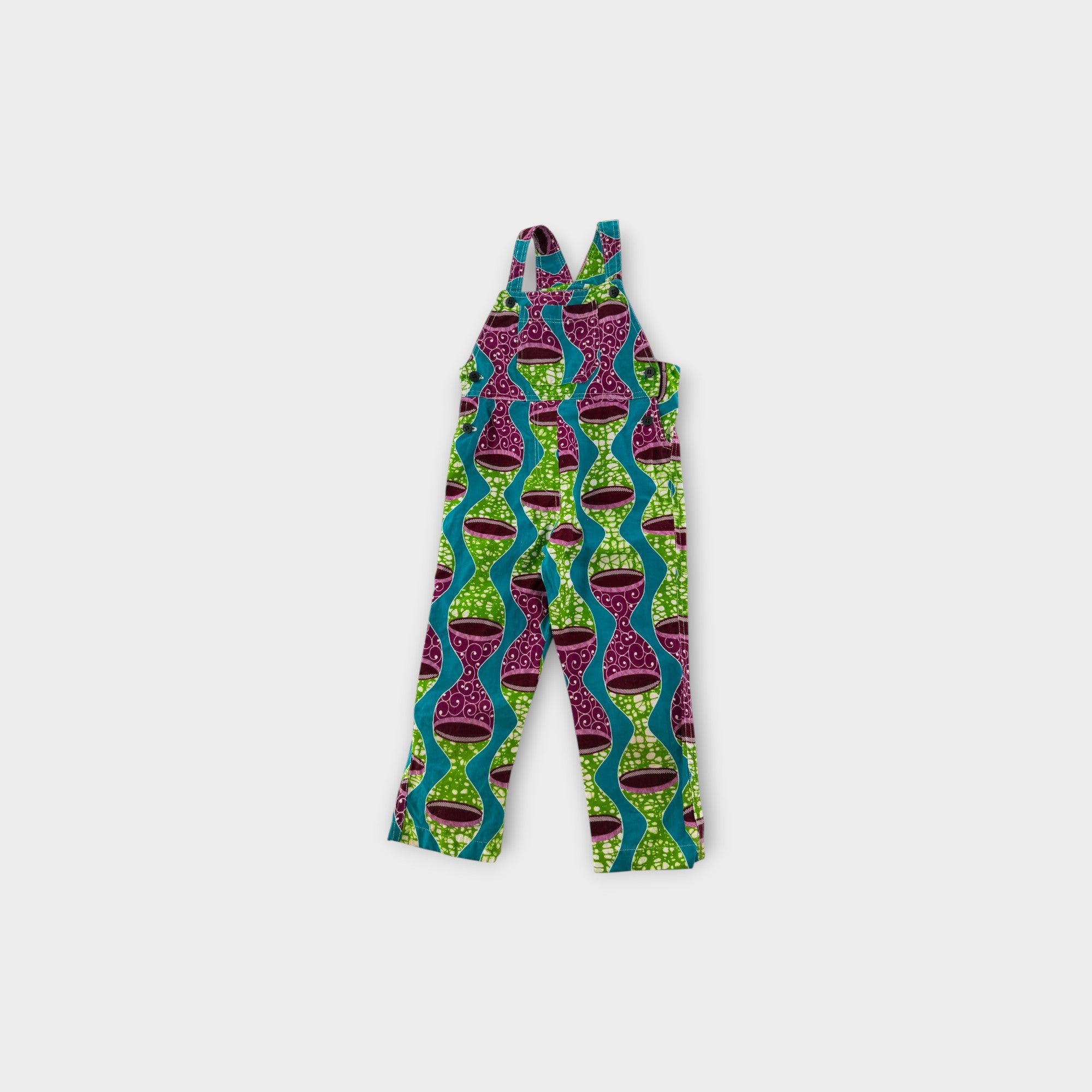 Yevu Purple & Green Overalls, Size 4