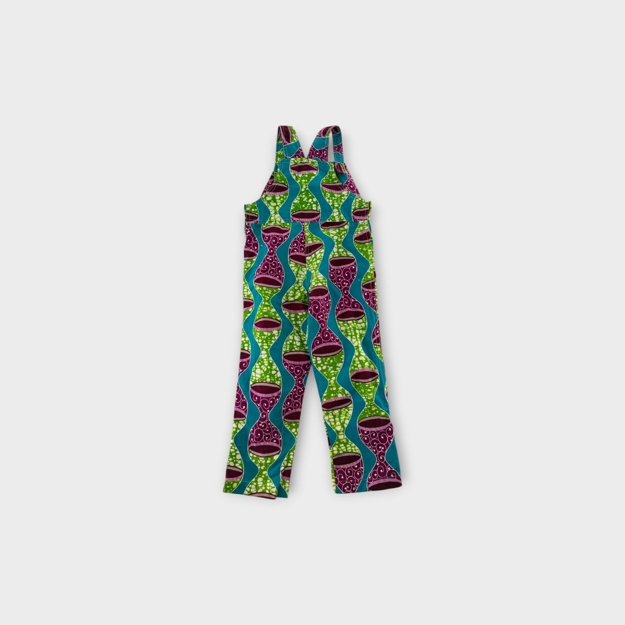 Yevu Purple & Green Overalls, Size 4