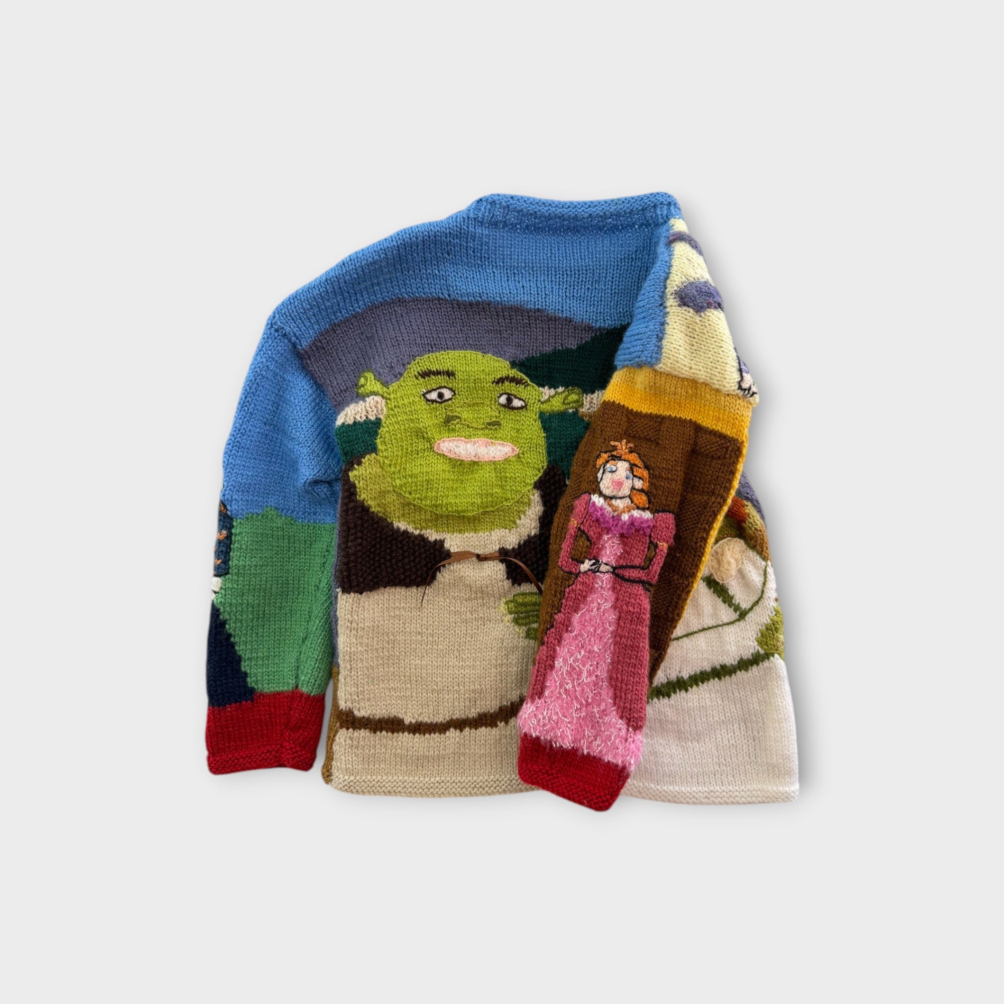 Handmade Shrek Knit Jumper, Size 4