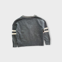 Grey 'P' V-Neck Cardigan, Size 4