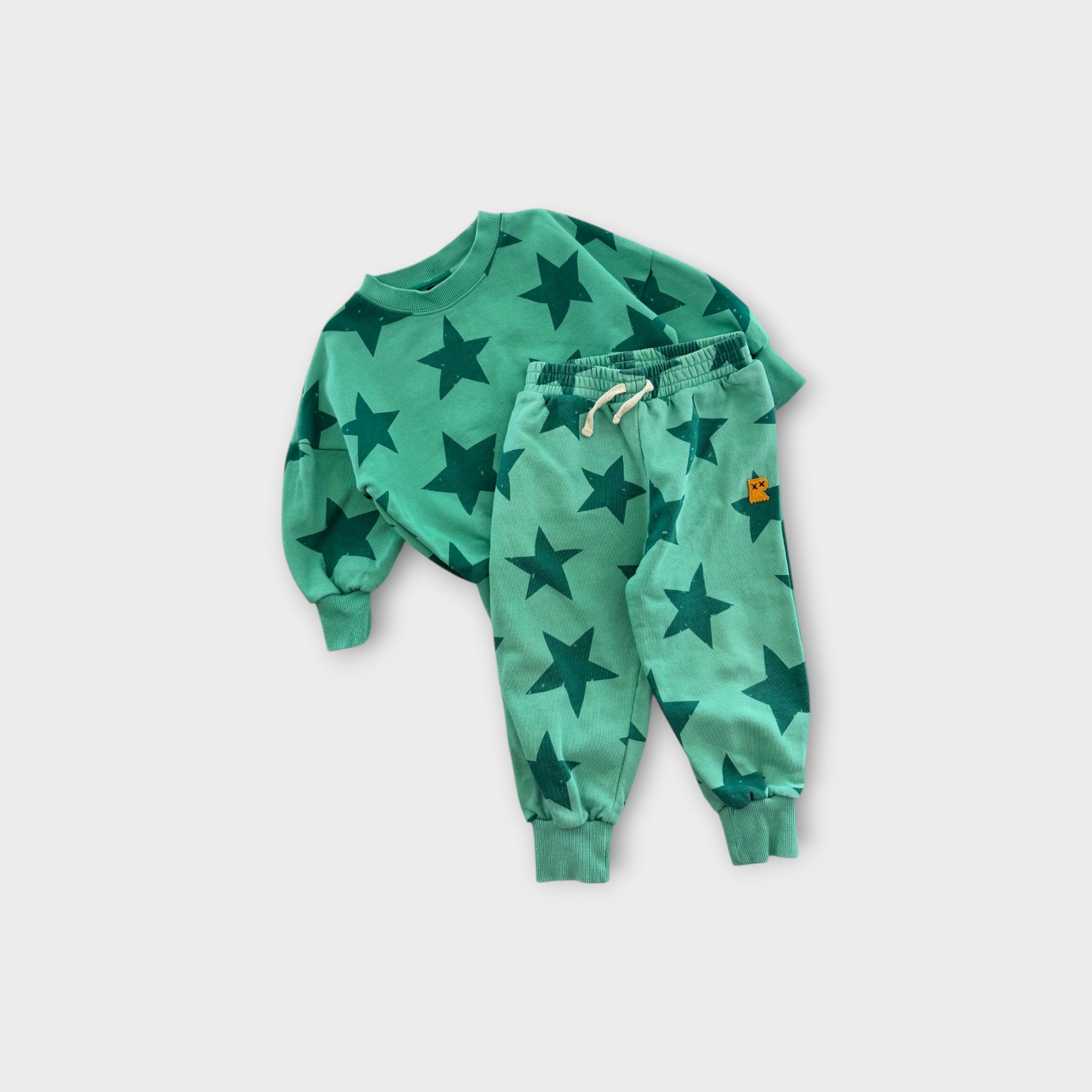 Rock Your Kid Green Stars Tracksuit Set, Size 3
