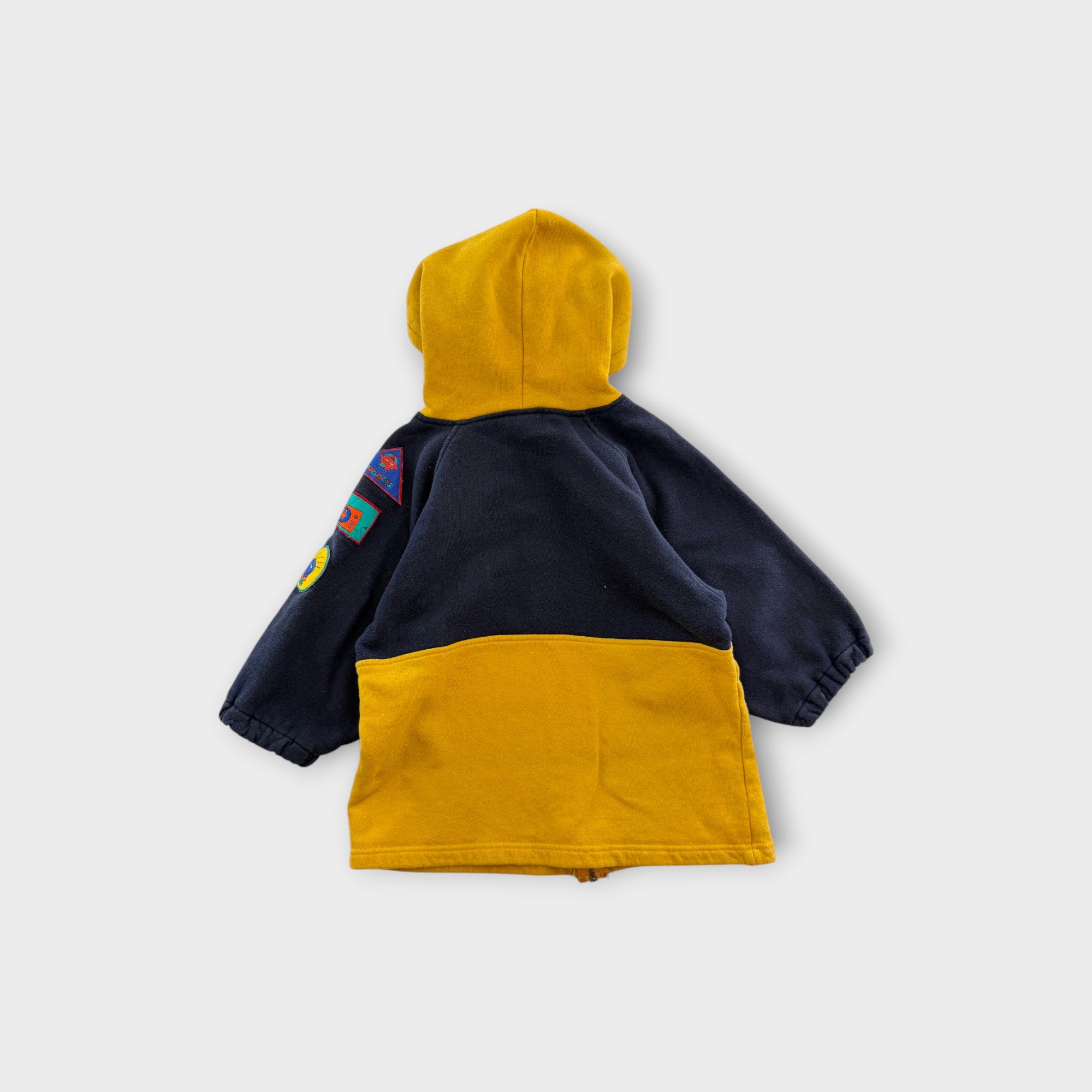 Vintage Two-Tone Zip-Through Hoodie, Size 4