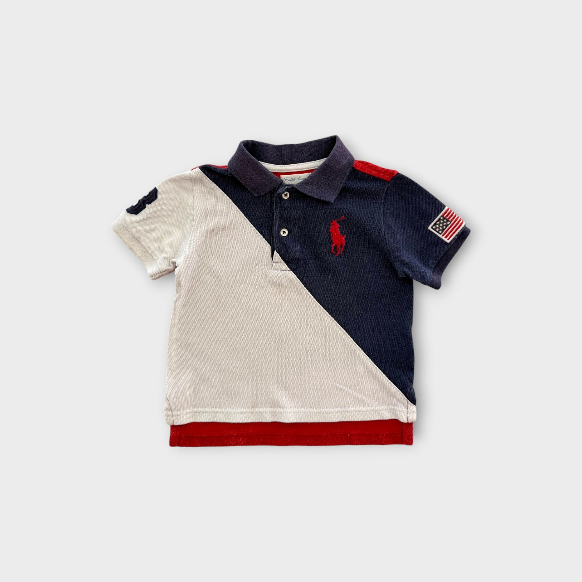 RL Colour-Block Polo Shirt, Size 1