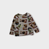 Rock Your Kid Rock & Roll Animals Long Sleeve T-Shirt, Size 3