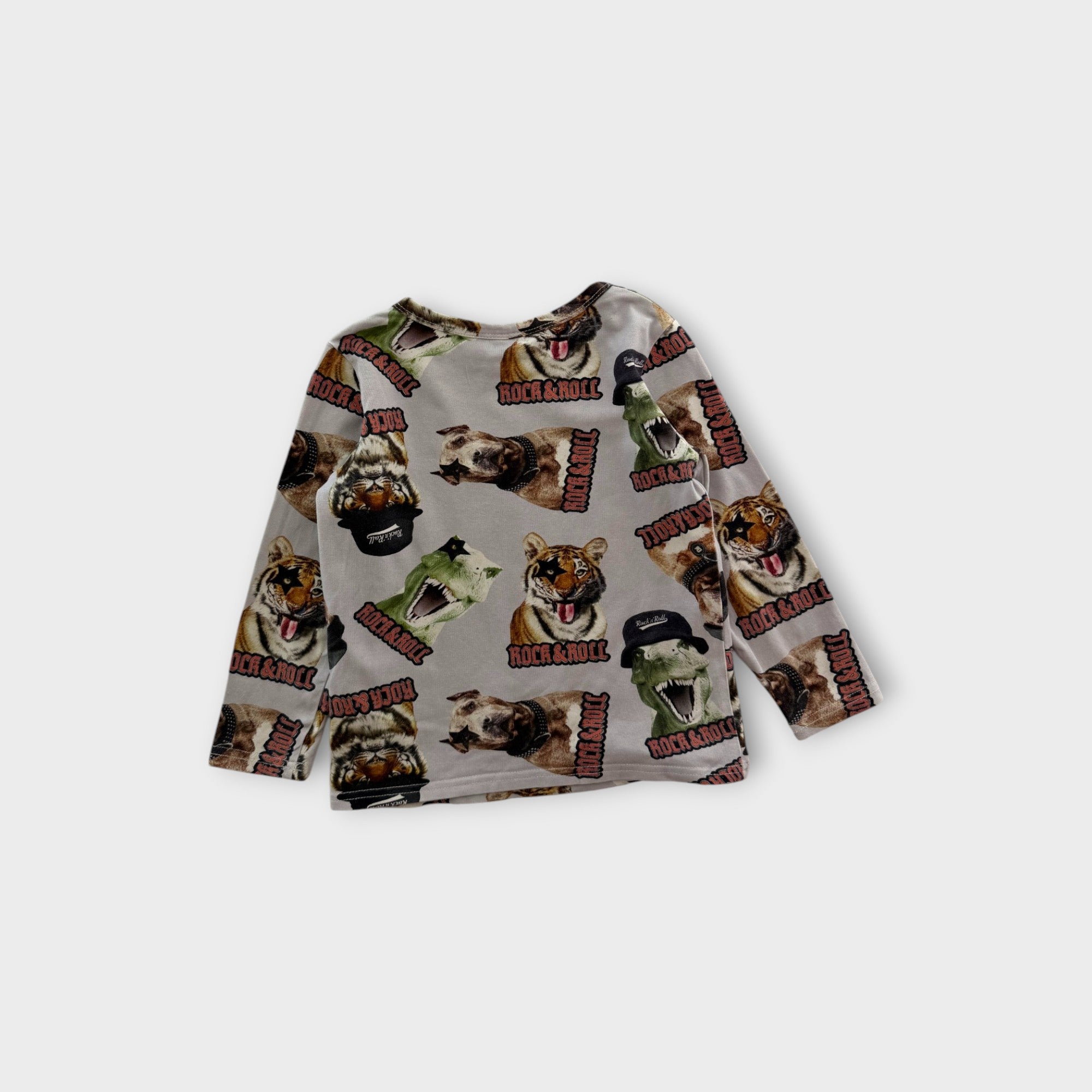 Rock Your Kid Rock & Roll Animals Long Sleeve T-Shirt, Size 3
