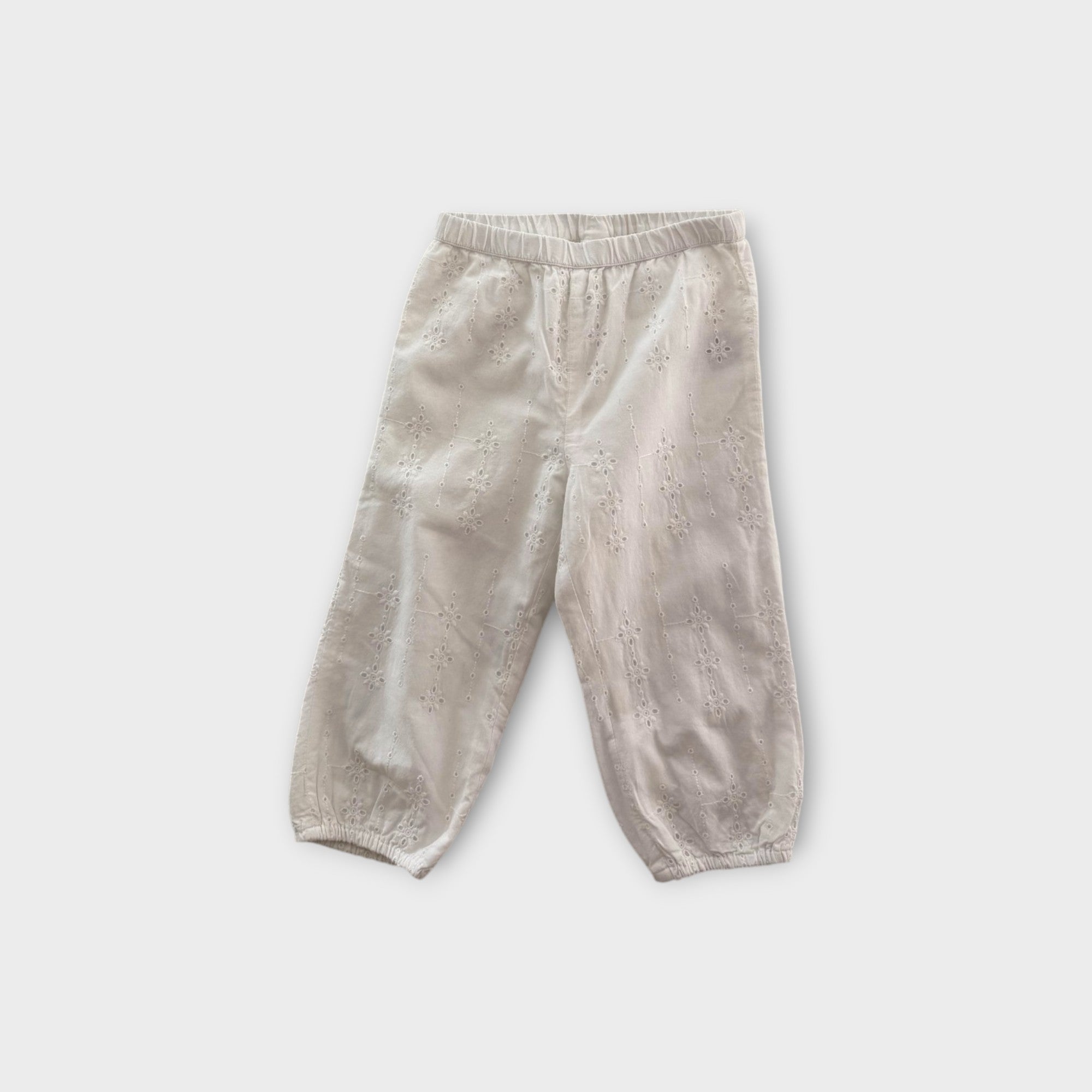 Gap White Broderie Anglaise Pants, Size 18m