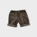 Grey Plaid Trim Shorts, Size 2