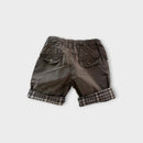 Grey Plaid Trim Shorts, Size 2