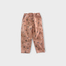 Pink Floral Cotton Pants, Size 3