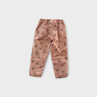 Pink Floral Cotton Pants, Size 3