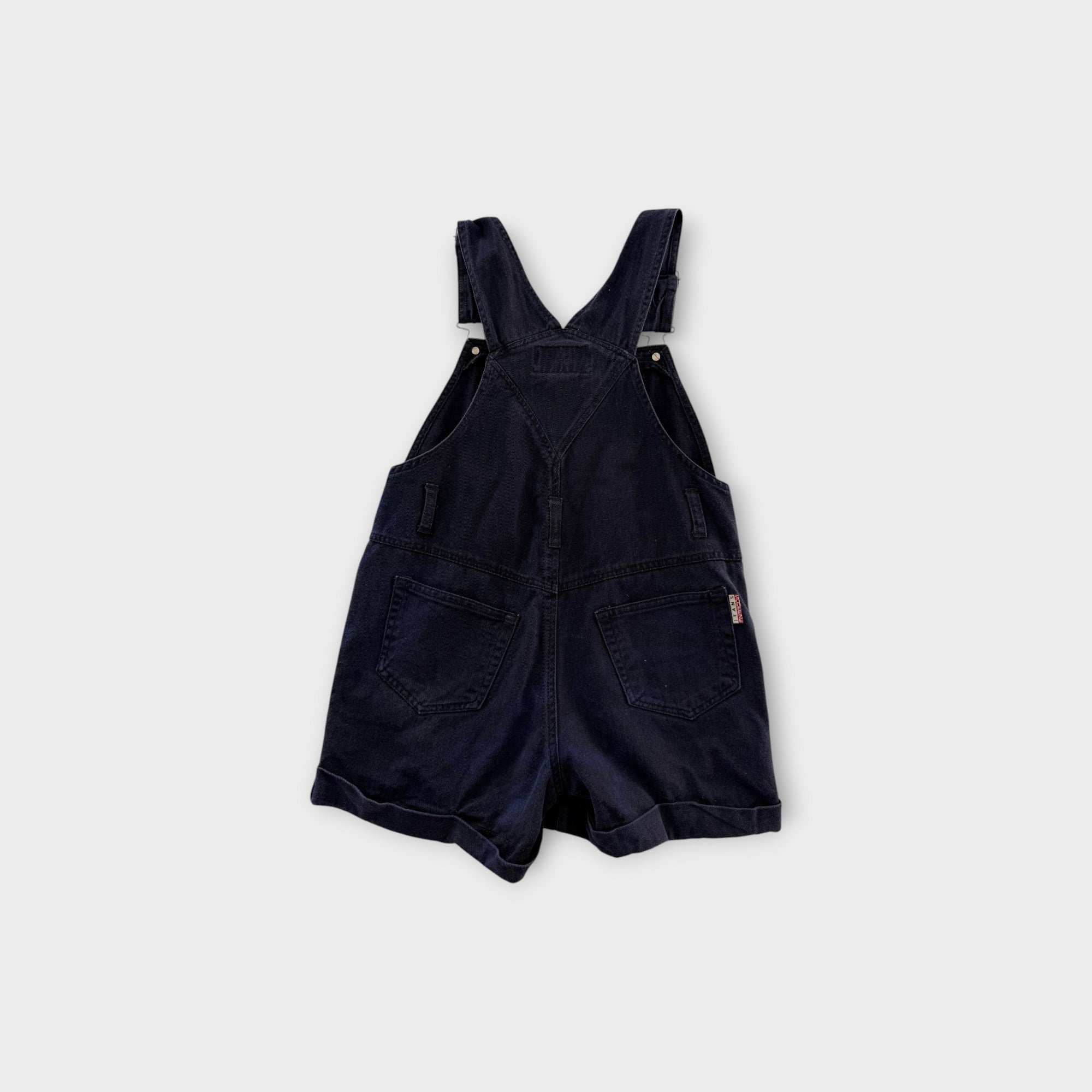 Vintage Navy Denim Shortalls, Size 8