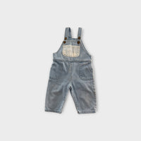 Bud. Denim Wash Overalls, Size 1