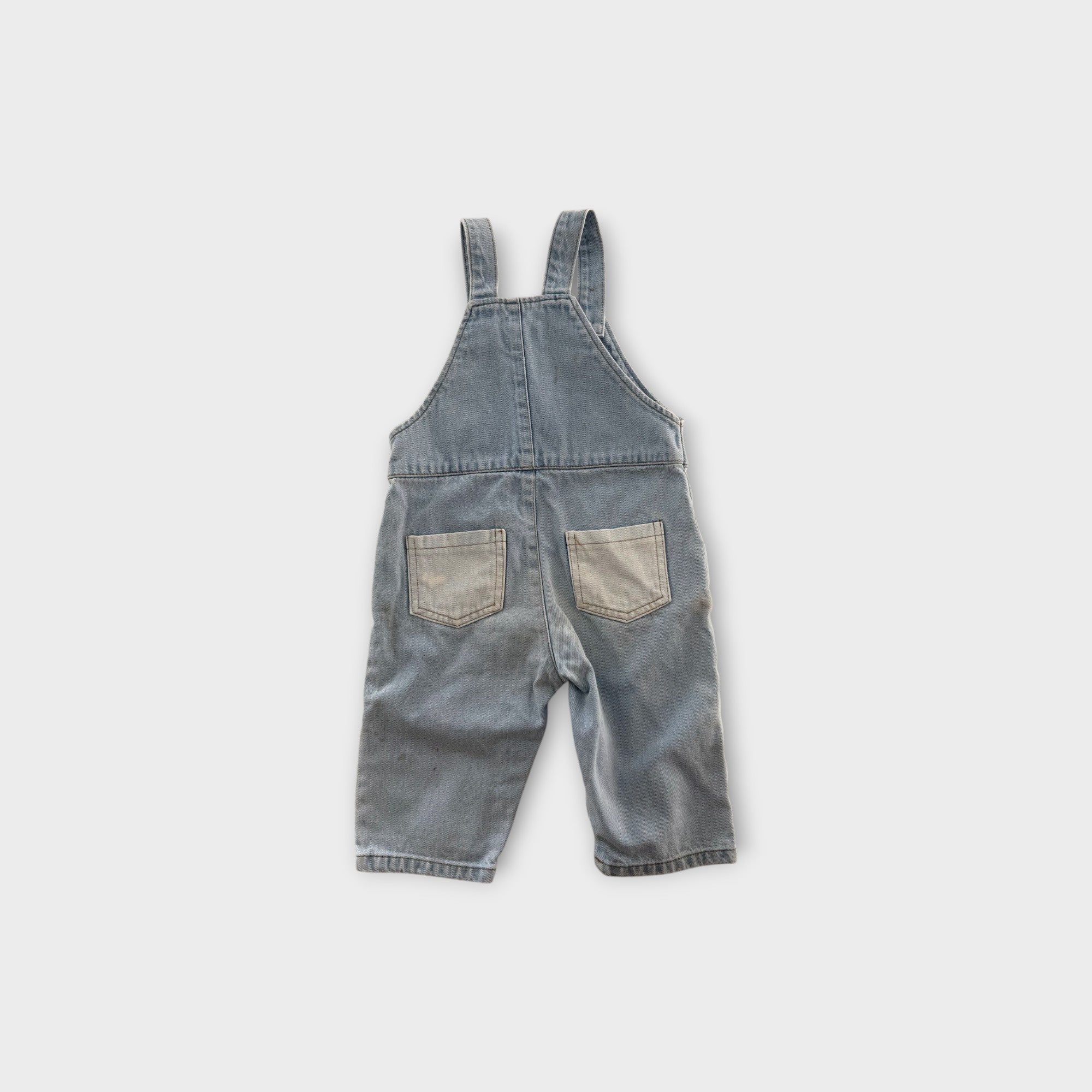 Bud. Denim Wash Overalls, Size 1
