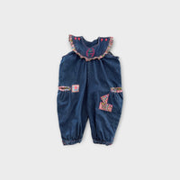 Vintage Denim Balloon Romper, Size 2