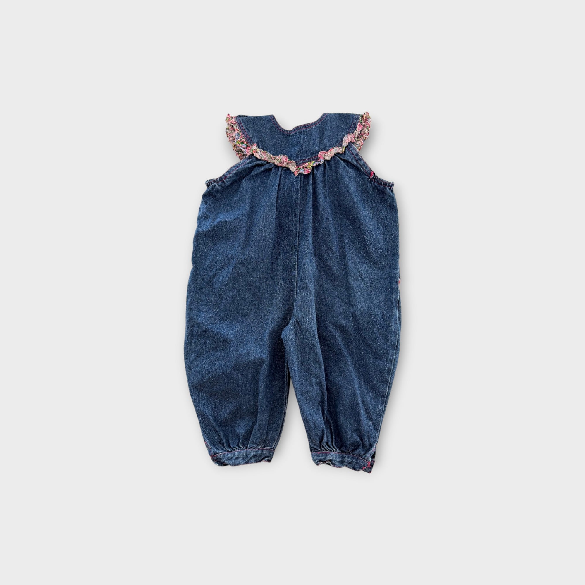 Vintage Denim Balloon Romper, Size 2