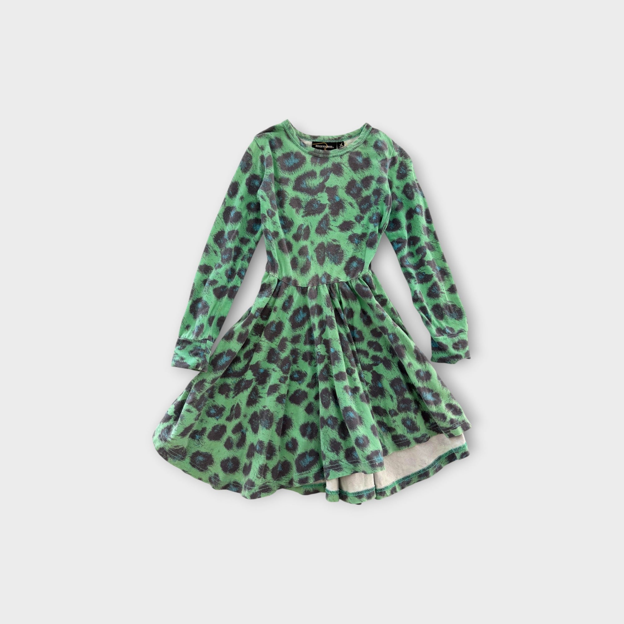 Rock Your Kid Green Animal Print Dress, Size 3