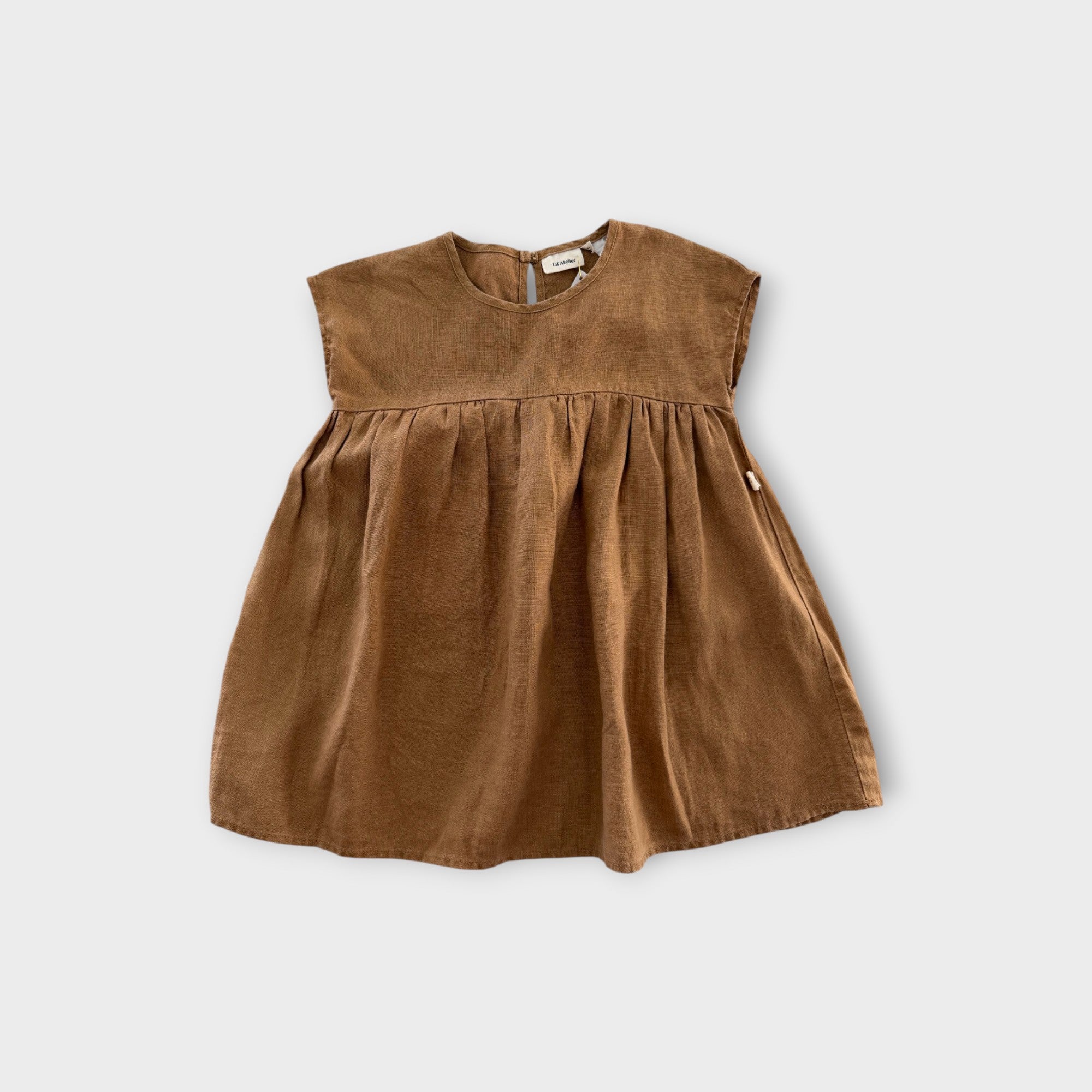 Lil Atelier Linen Dress, Size 3-4