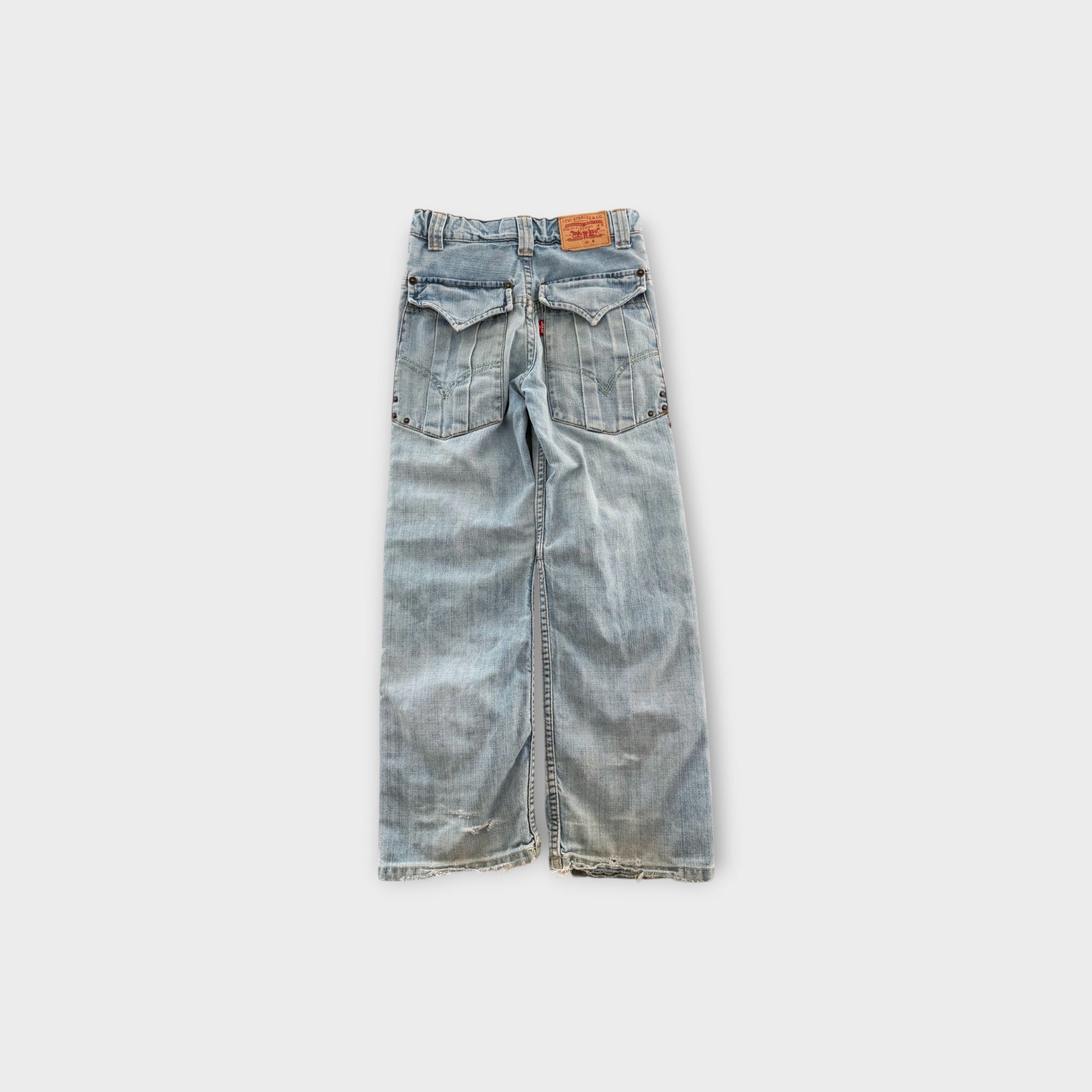 Vintage Distressed Denim Jeans, Size 6
