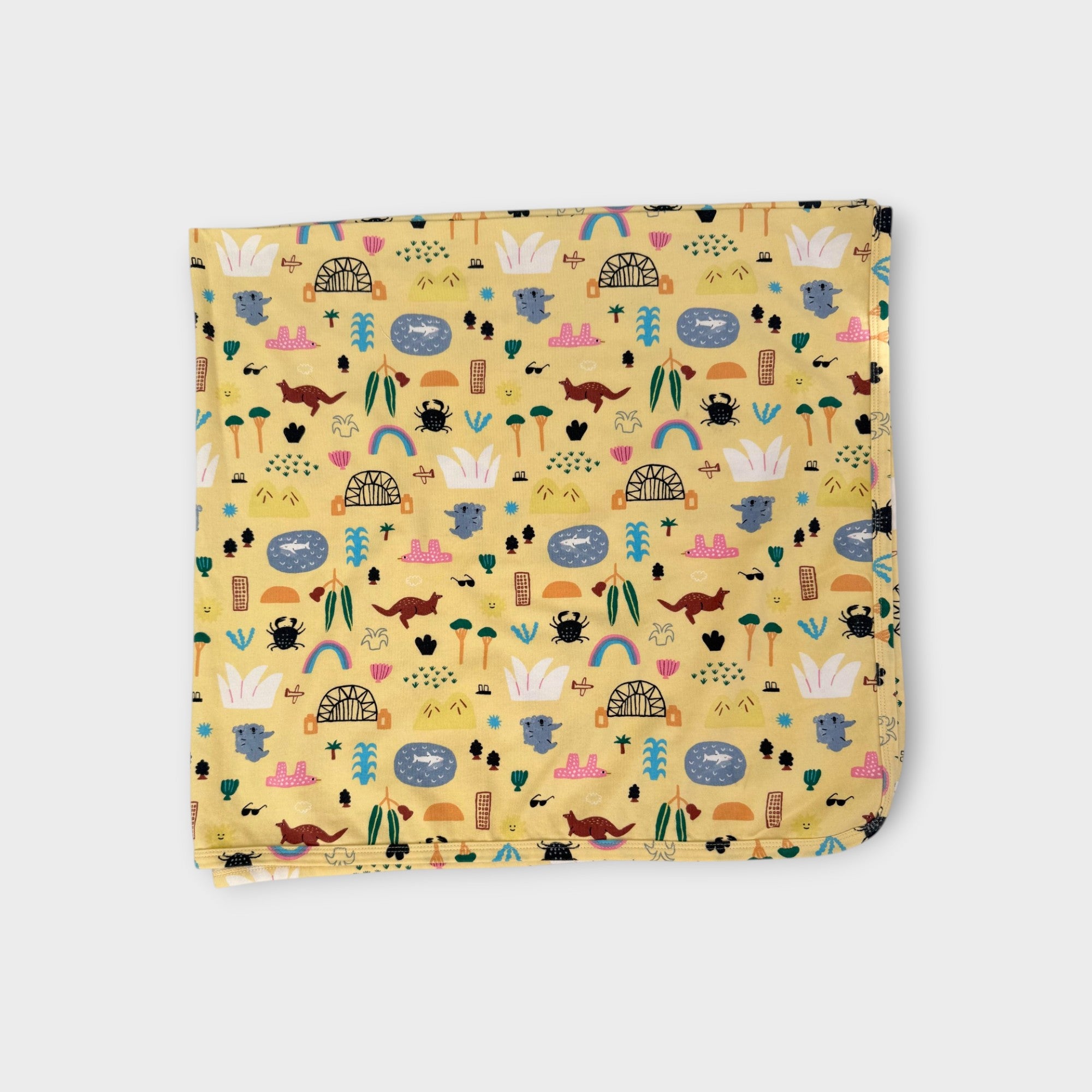 Halycon Nights Aussie Print Swaddle Wrap