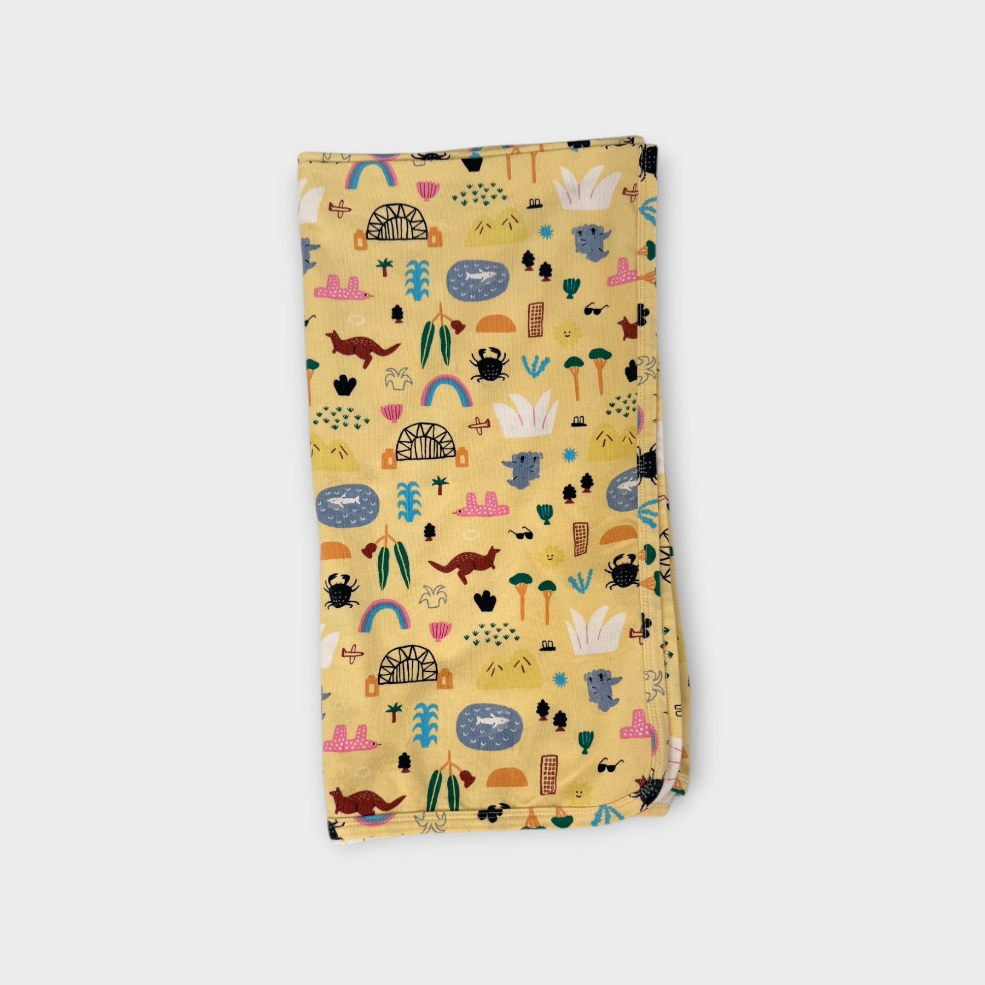 Halycon Nights Aussie Print Swaddle Wrap