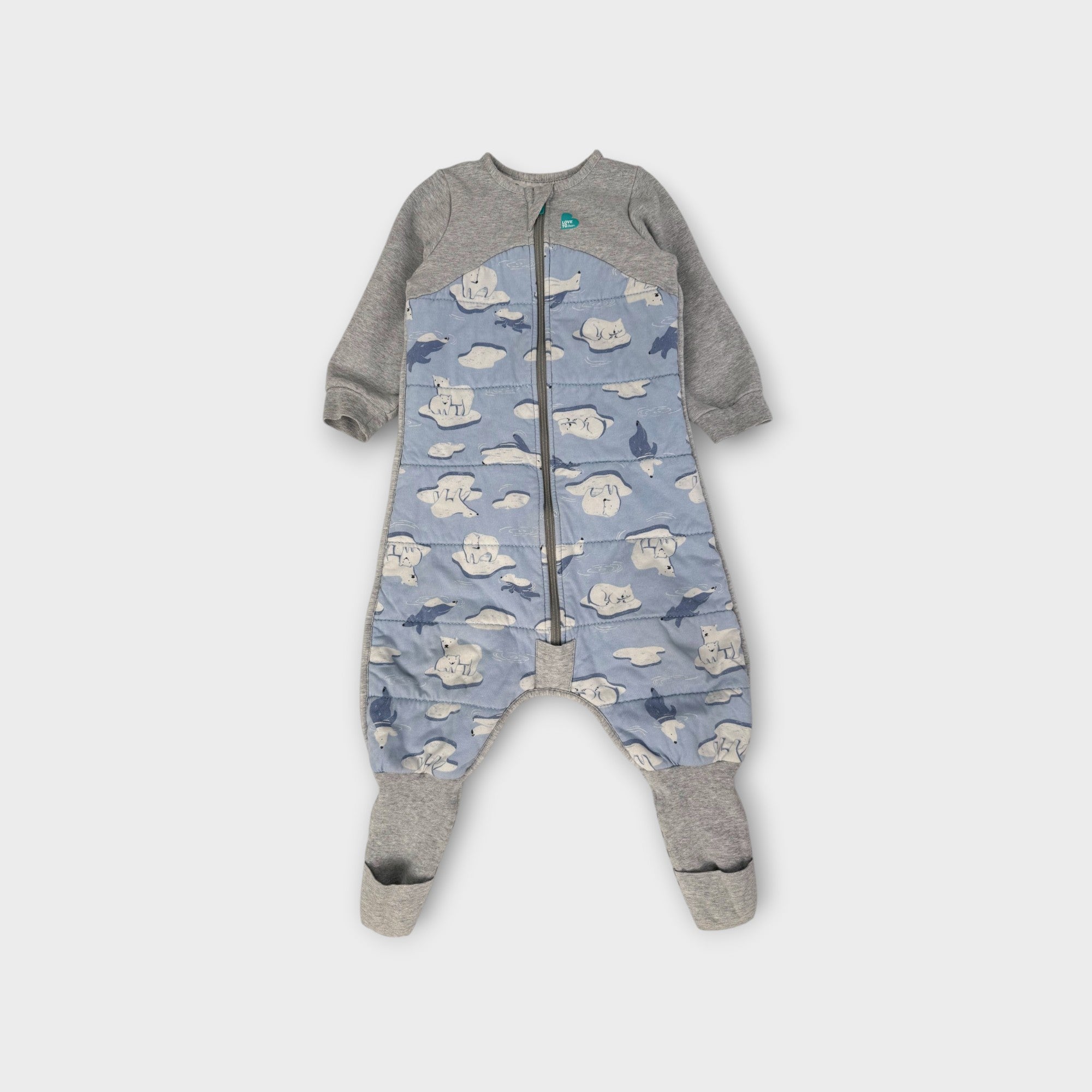 Love To Dream Blue Polar Bear 3.5 Tog Sleep Suit, Size 2