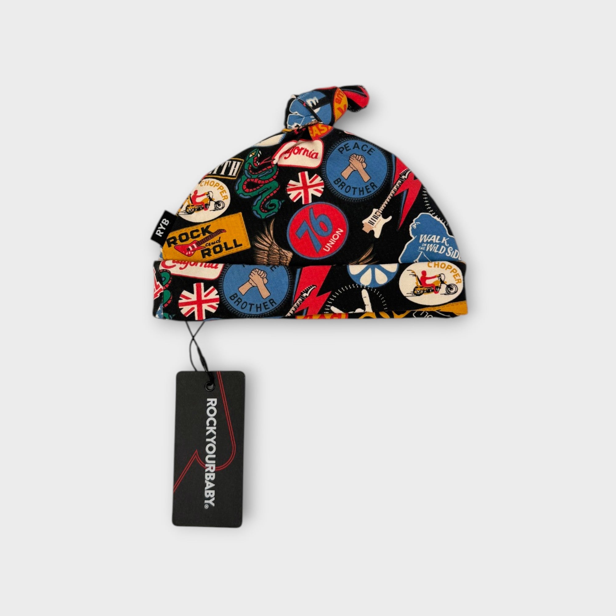 Rock Your Baby Patches Beanie, Size 1