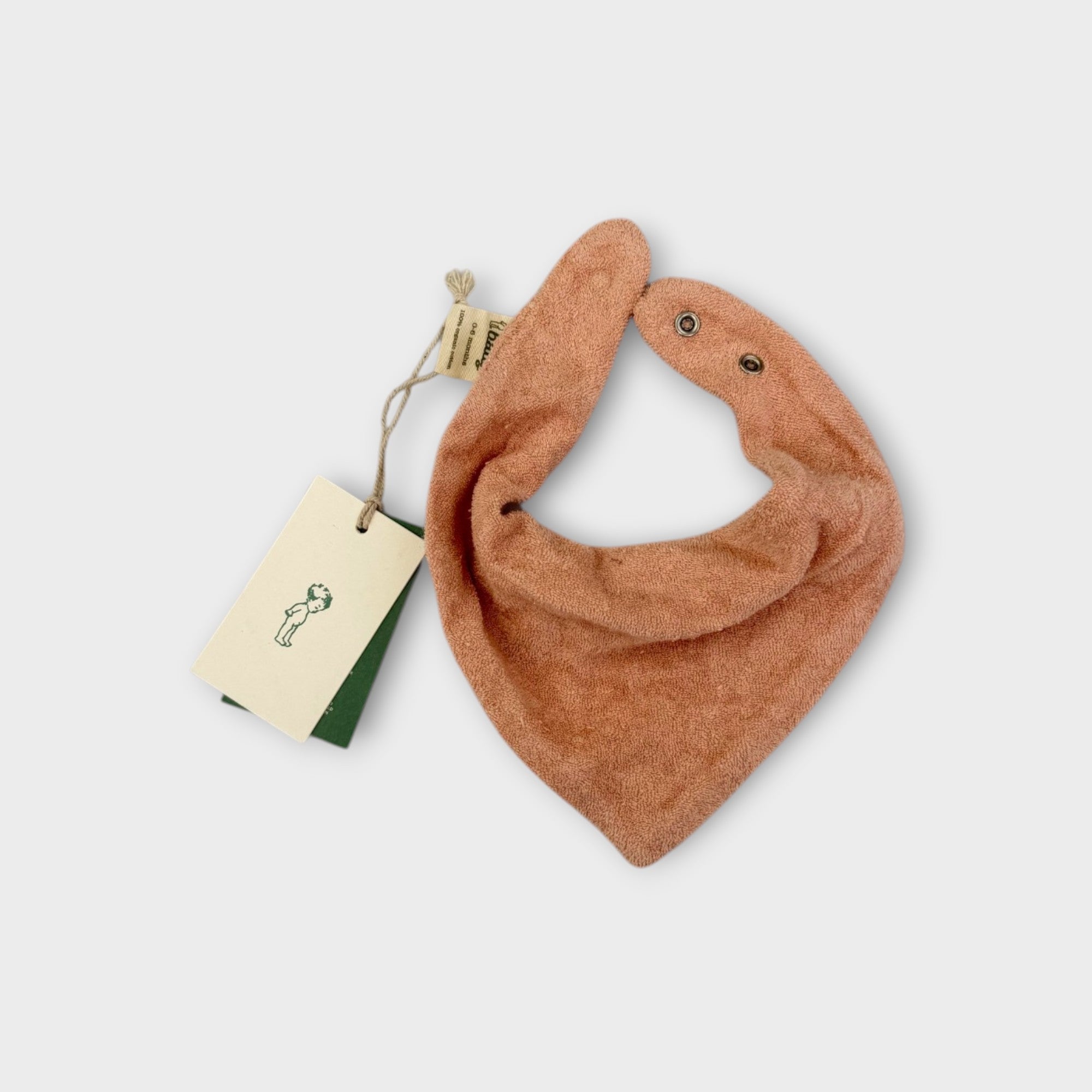 Nature Baby Blush Terry Triangle Bib, Size 0-6M