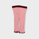 Ziggy Lou Pink Ribbed Leggings, Size 0000