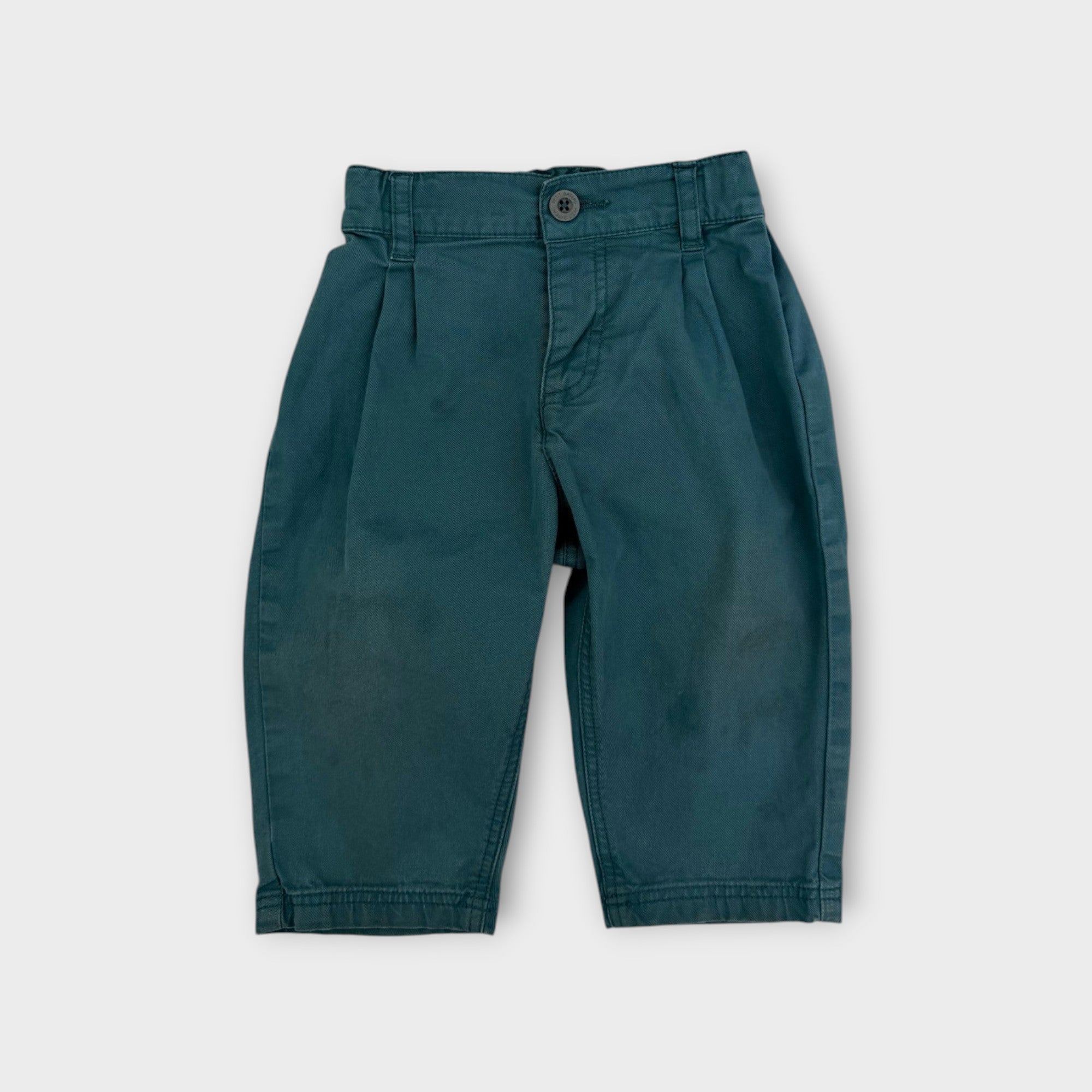 Petit Bateau Teal Pleated Pants, Size 0