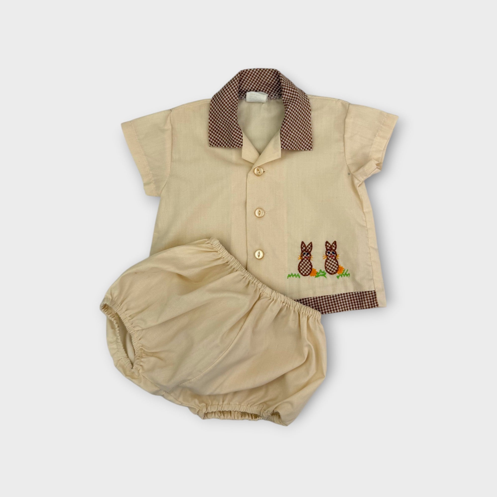 Vintage Bunny Shirt & Bloomers Set, Size 00