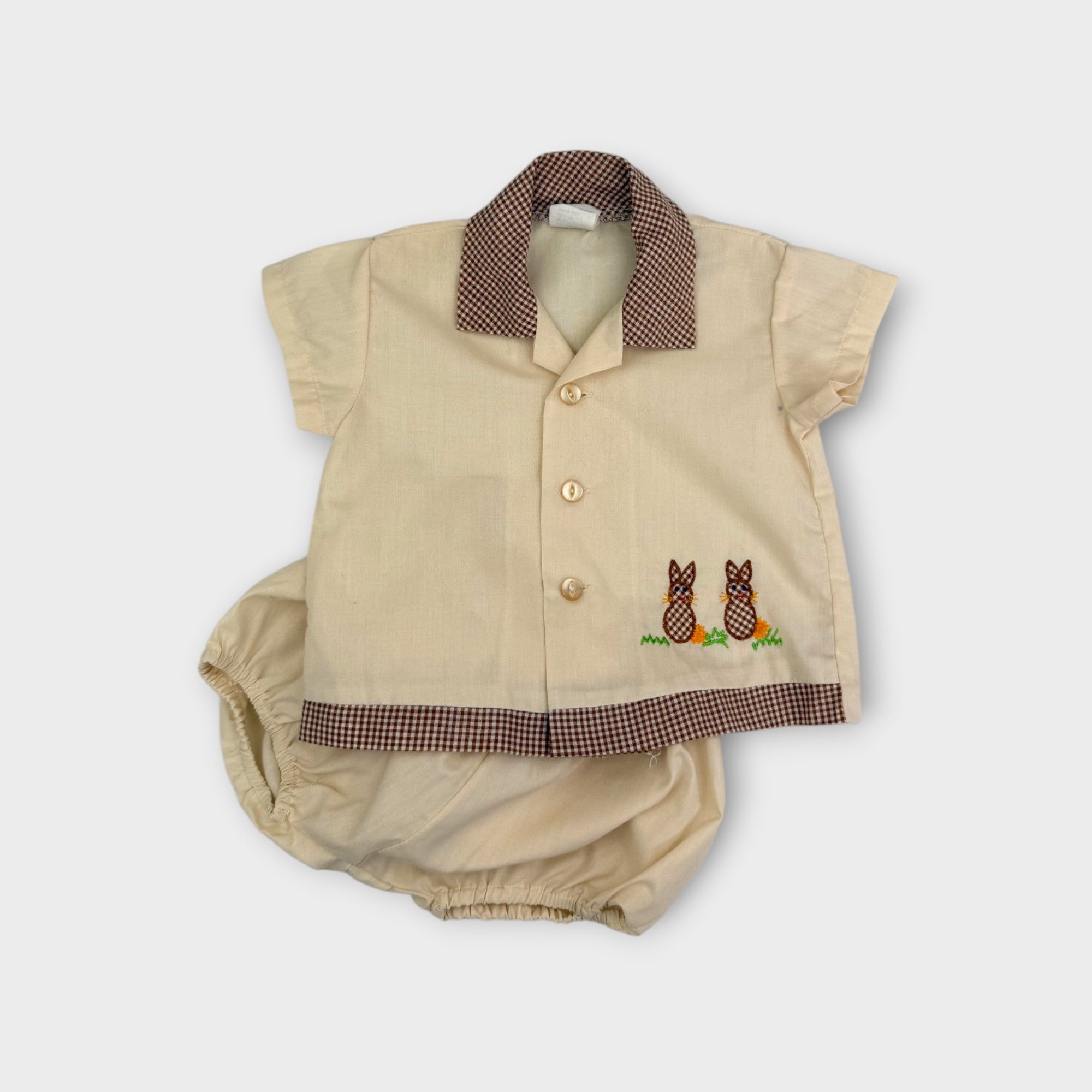 Vintage Bunny Shirt & Bloomers Set, Size 00