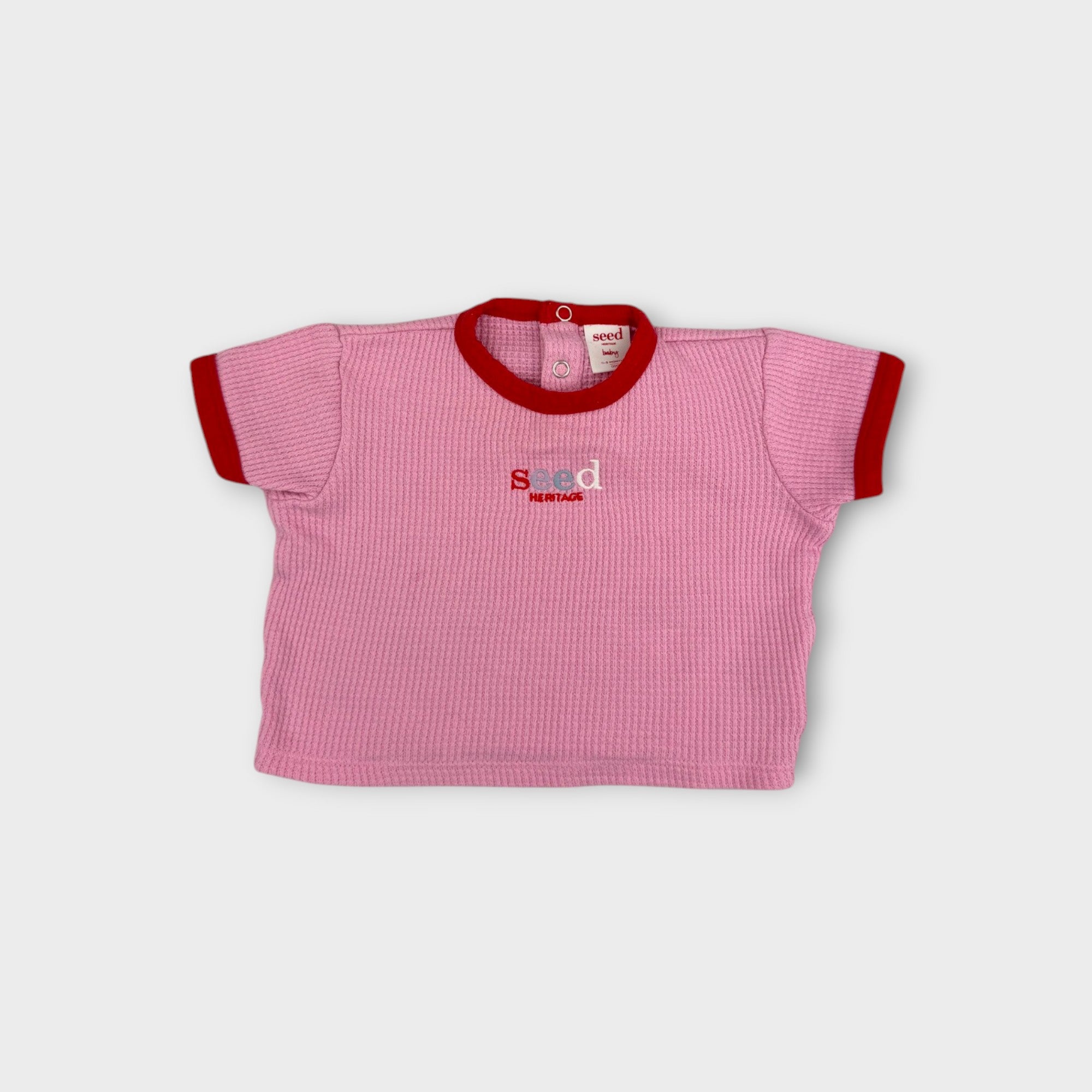 Seed Heritage Pink Waffle Set, Size 000