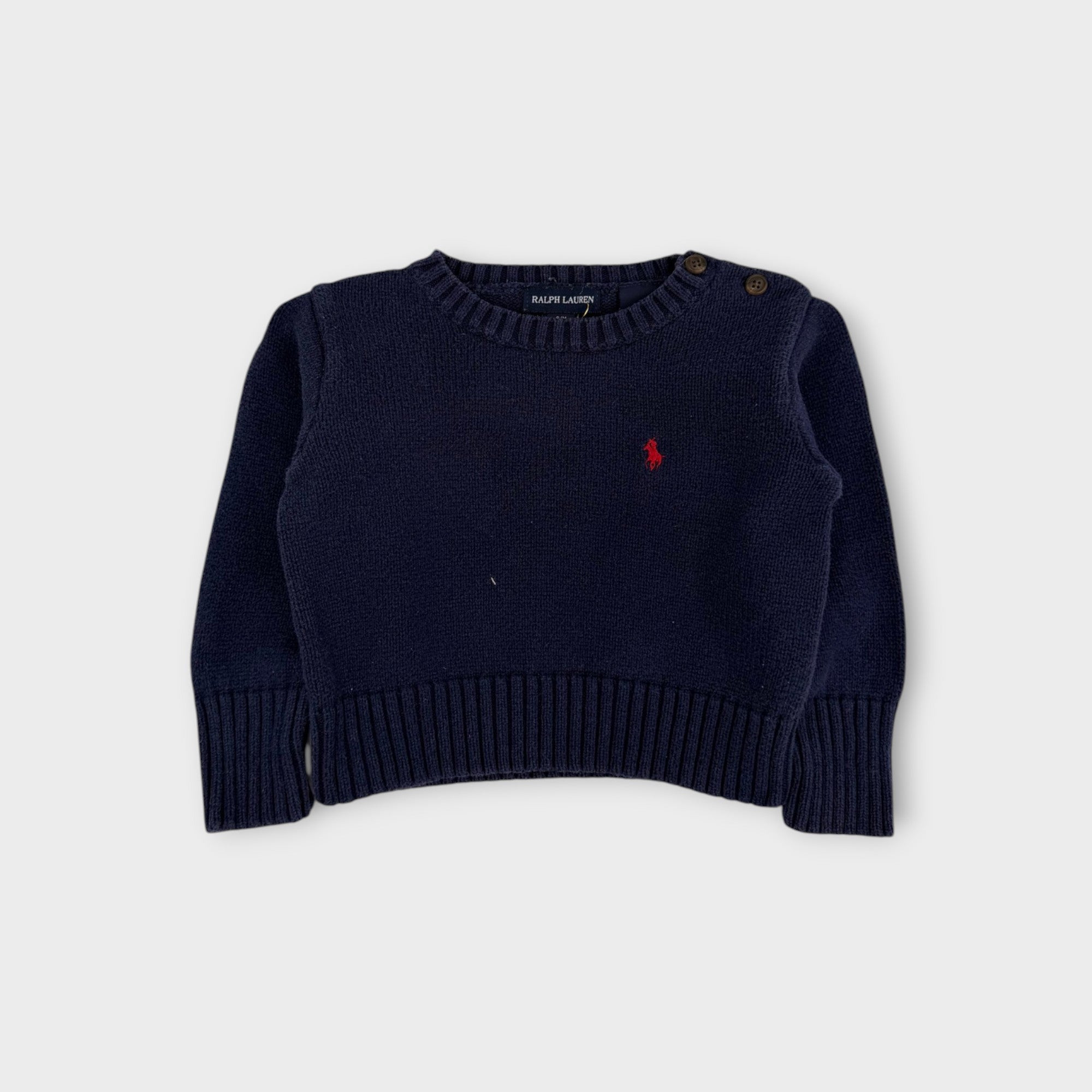 RL Navy Knit Pullover, Size 0