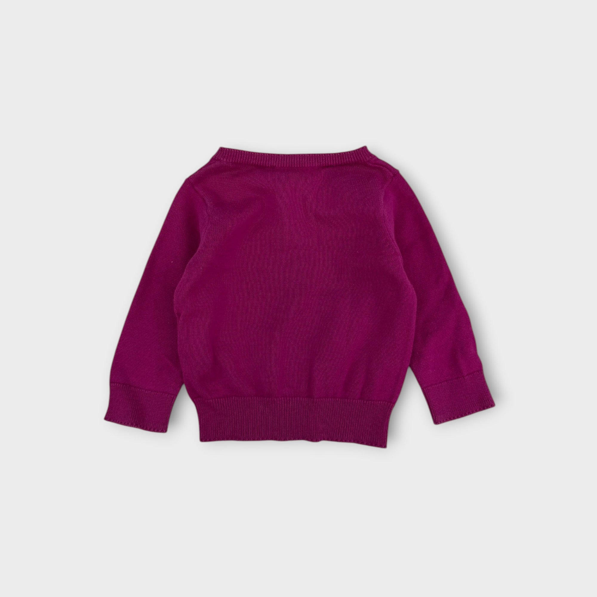 Jacadi Fuchsia Knit Cardigan, Size 00