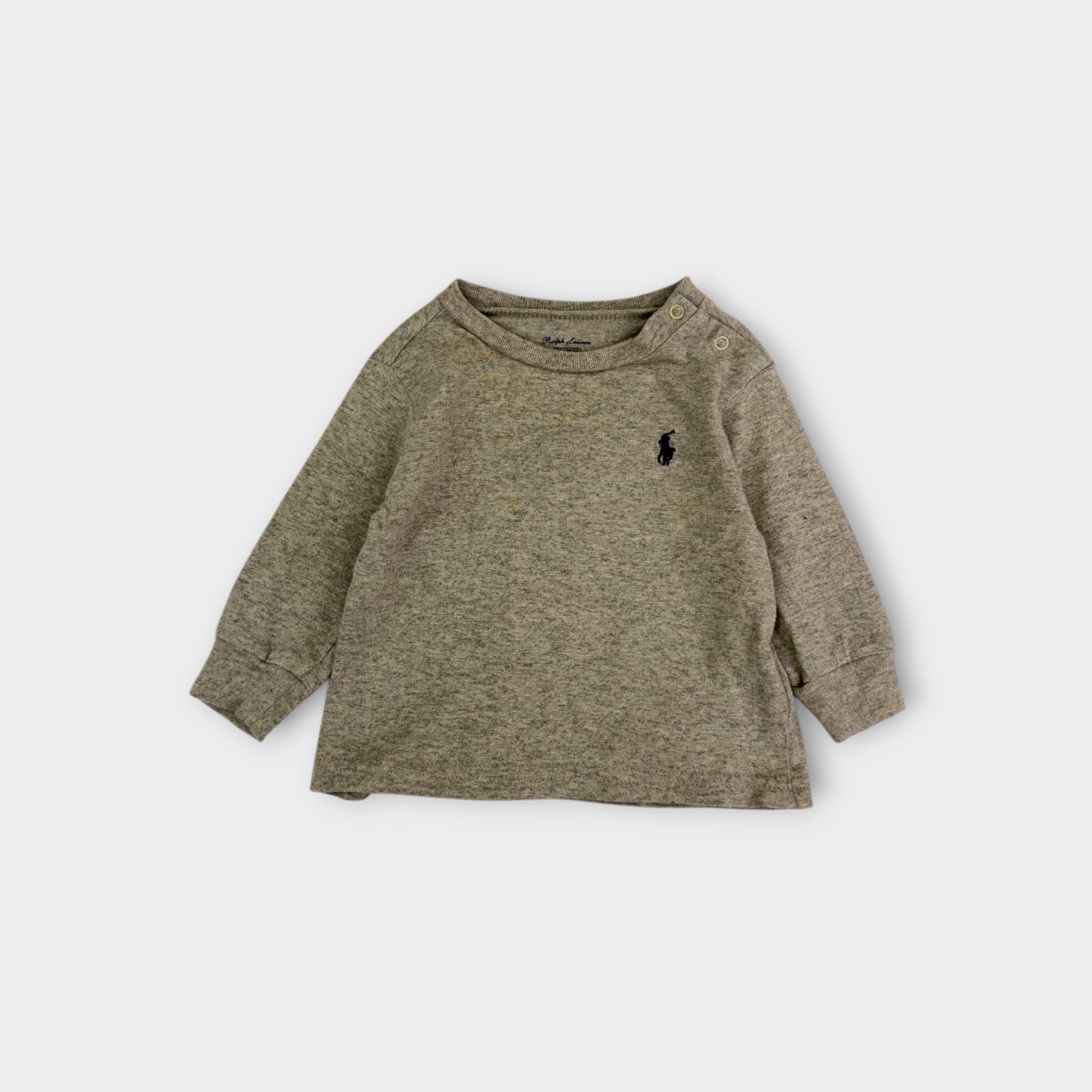 RL Grey Long-Sleeve T-Shirt, Size 000