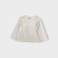 Animal Crackers White Long Sleeve T-Shirt, Size 1