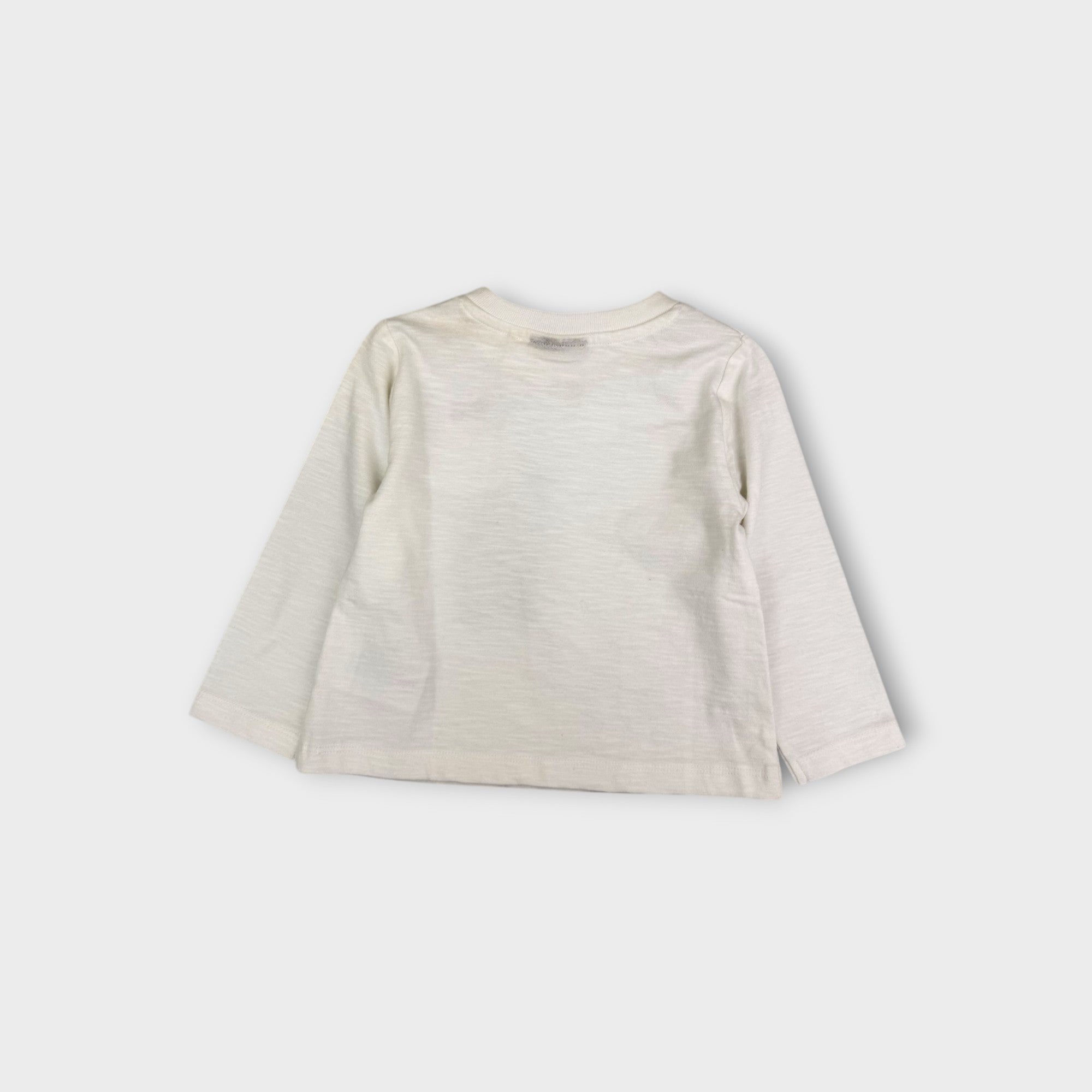 Animal Crackers White Long Sleeve T-Shirt, Size 1