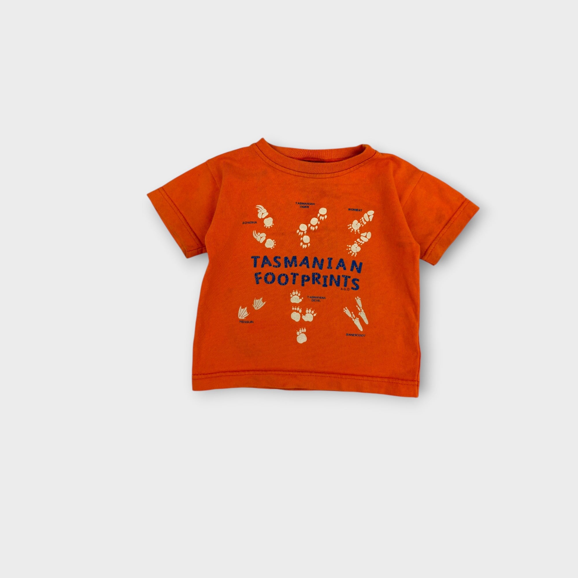 Vintage Tasmania Orange Souvenir T-Shirt, Size 0