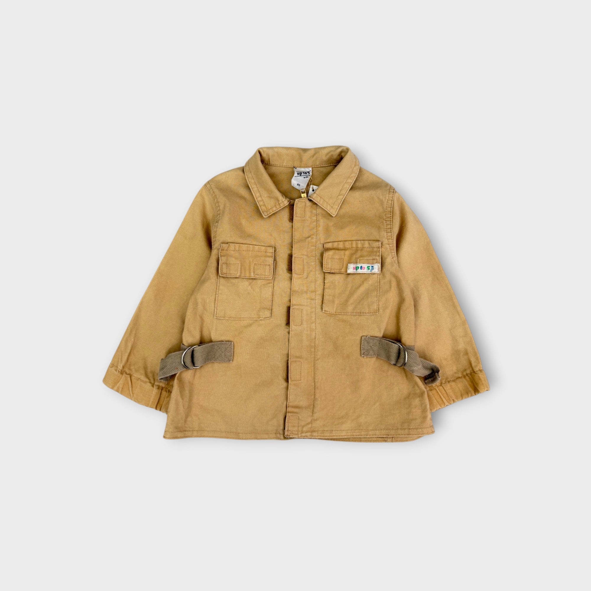 Buckle Detail Sand Jacket, Size 1