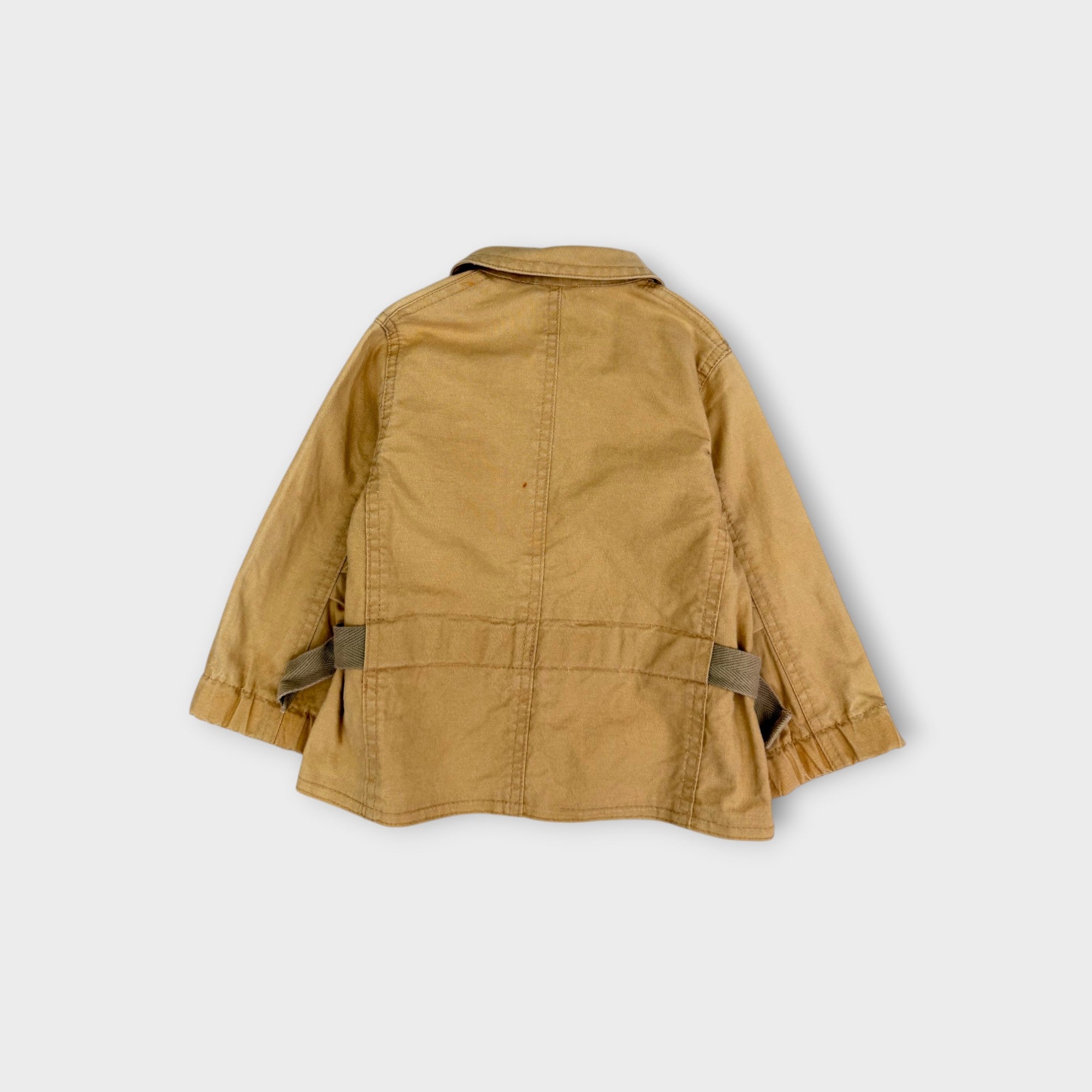 Buckle Detail Sand Jacket, Size 1