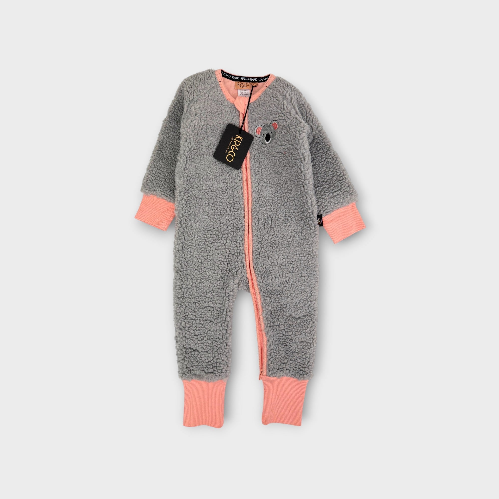 Kip & Co Koala Sherpa Onesie, Size 1