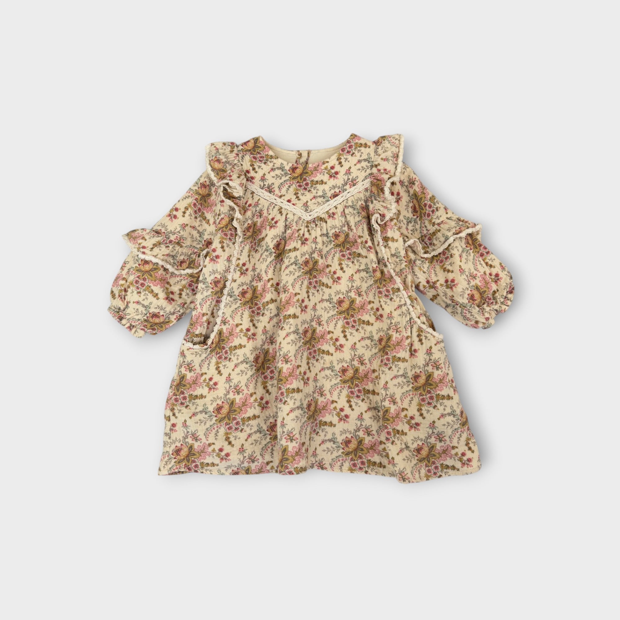 Louise Misha Quilted Floral Dress, Size 4